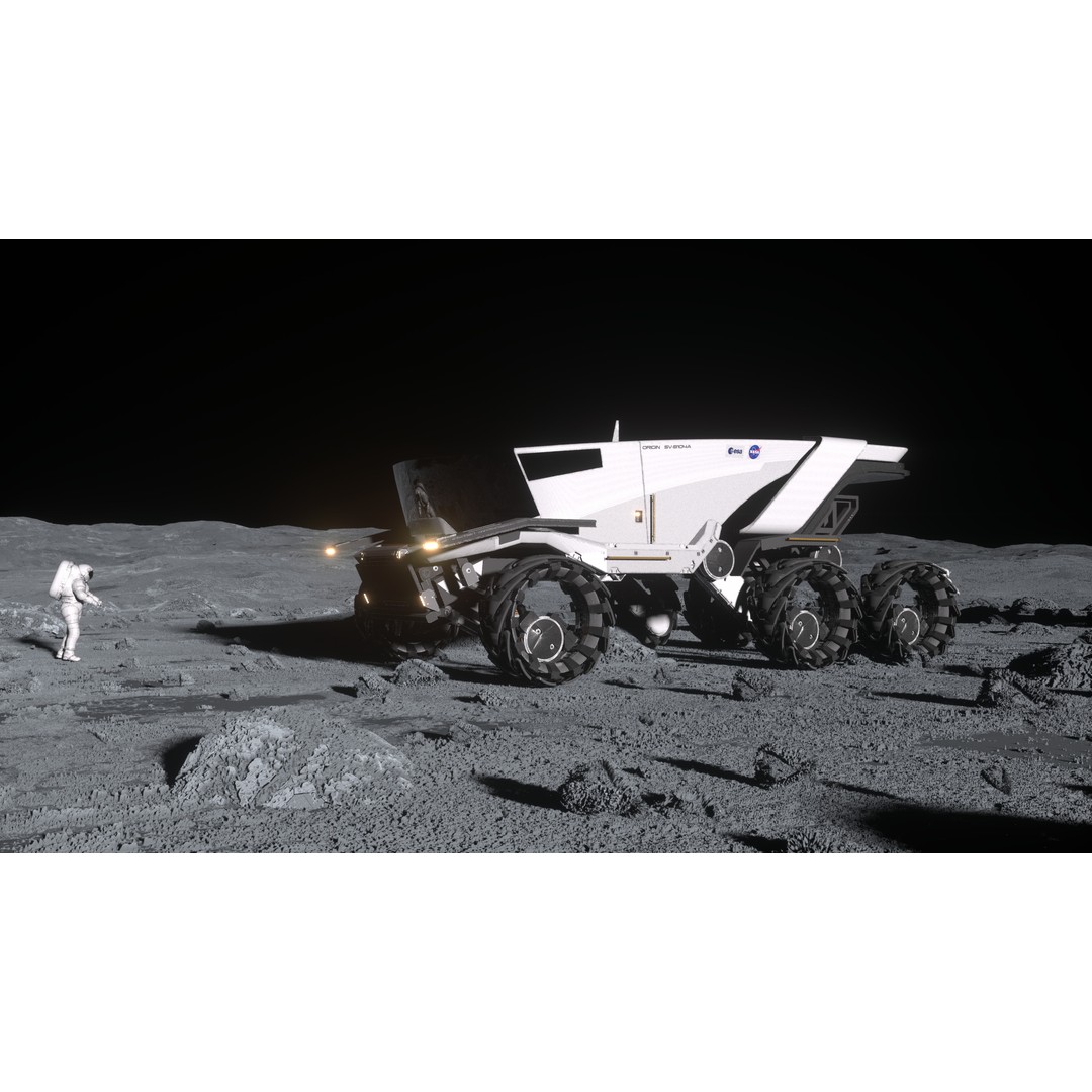 All Terrain Space Rover 3D Model – Mid Poly Game Ready Asset, FBX, OBJ - View 7