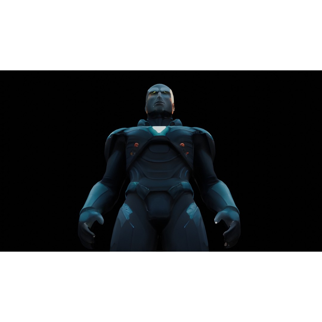 Sci-Fi Warrior 3D Model – Low Poly Game Ready Character, FBX - View 12