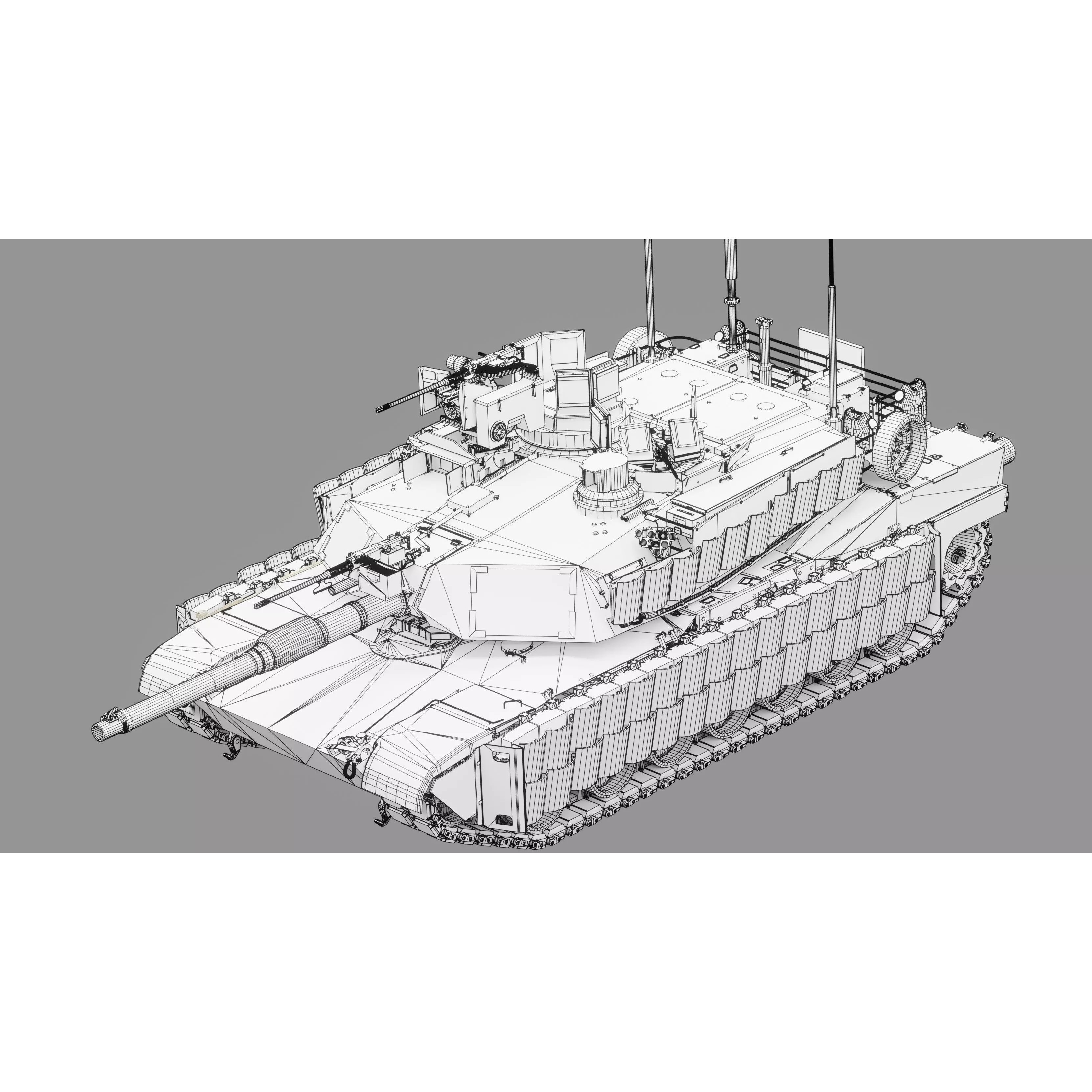 M1A2 SEP v2 Abrams - Game-Ready 3D Model