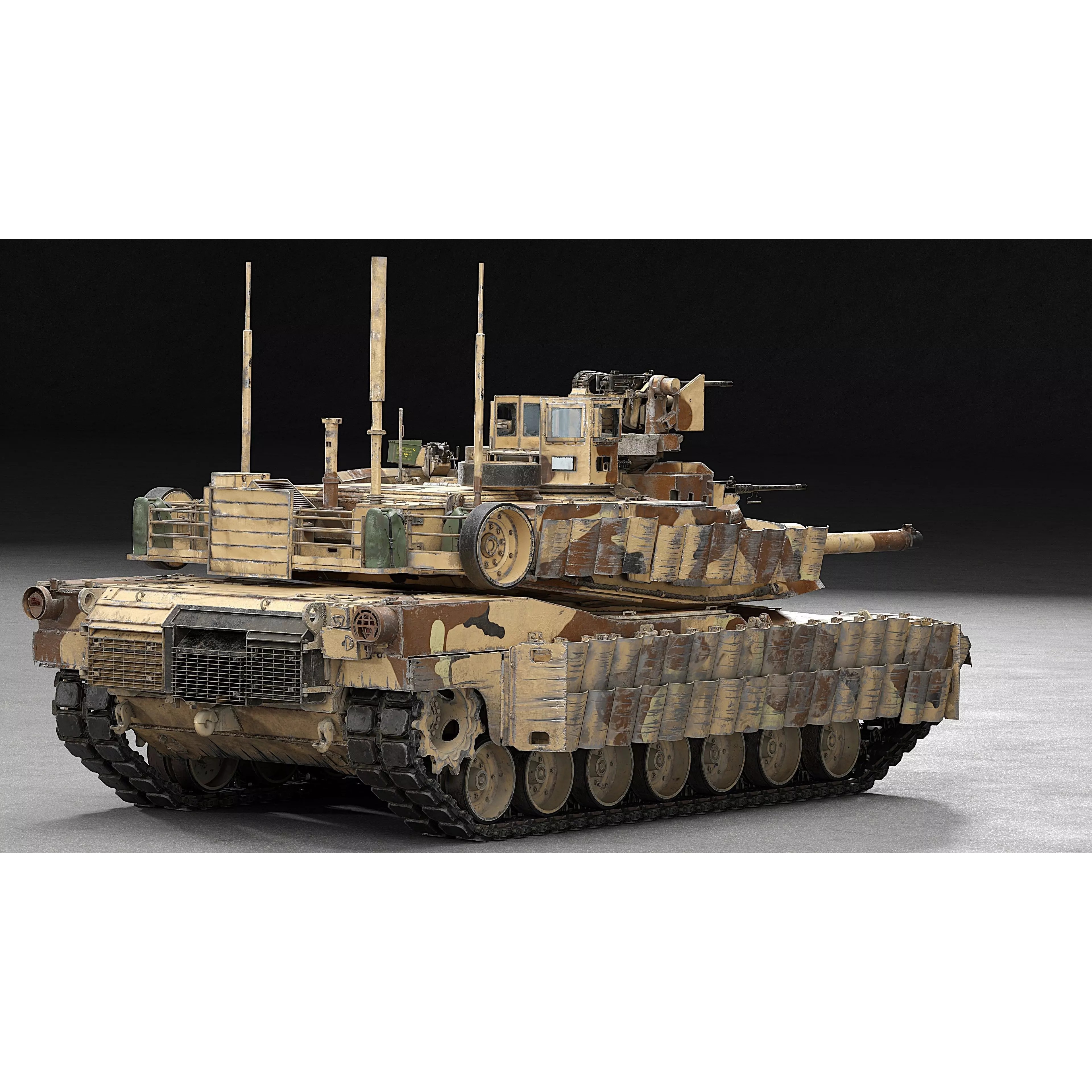 M1A2 SEP v2 Abrams - Game-Ready 3D Model - View 17