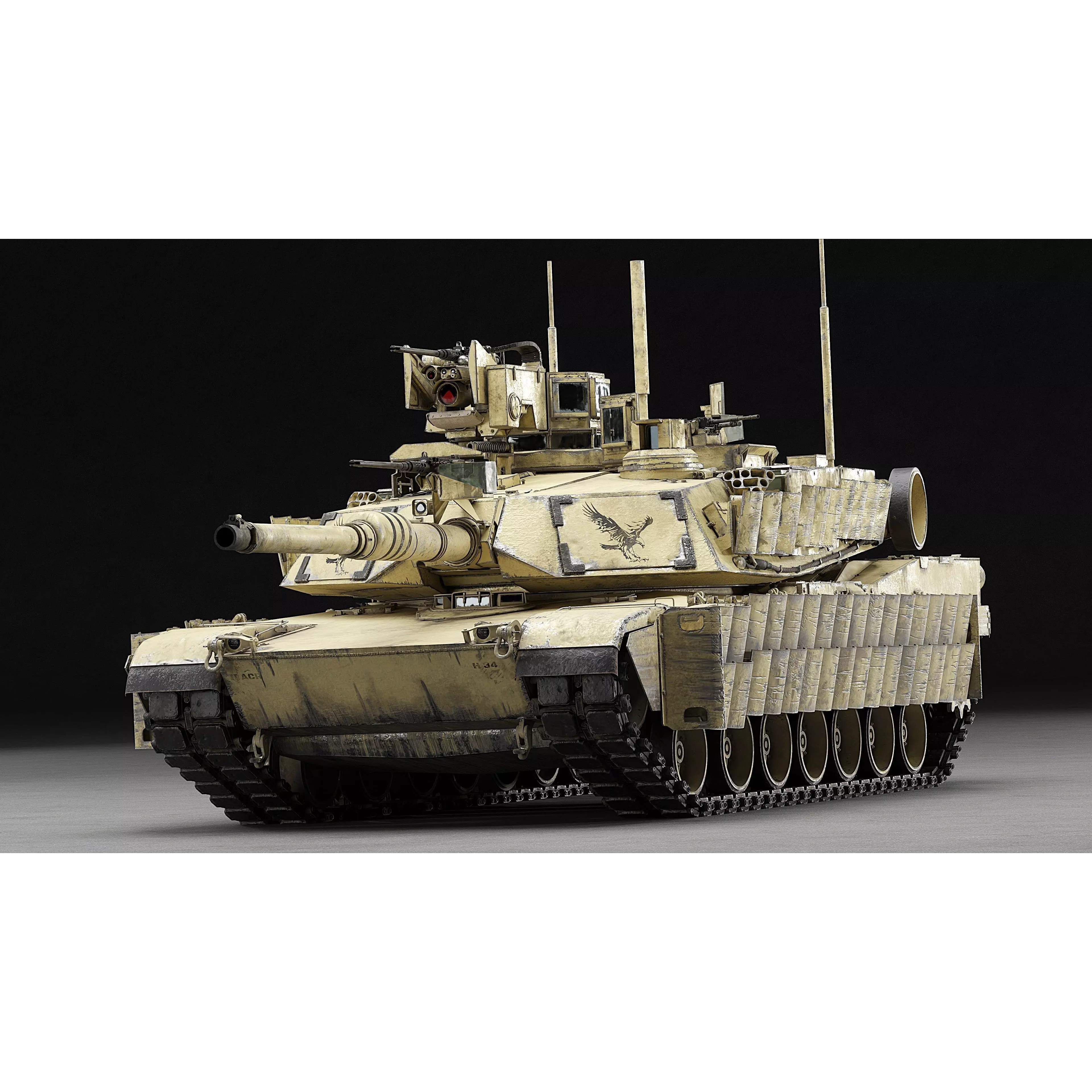M1A2 SEP v2 Abrams - Game-Ready 3D Model - View 2
