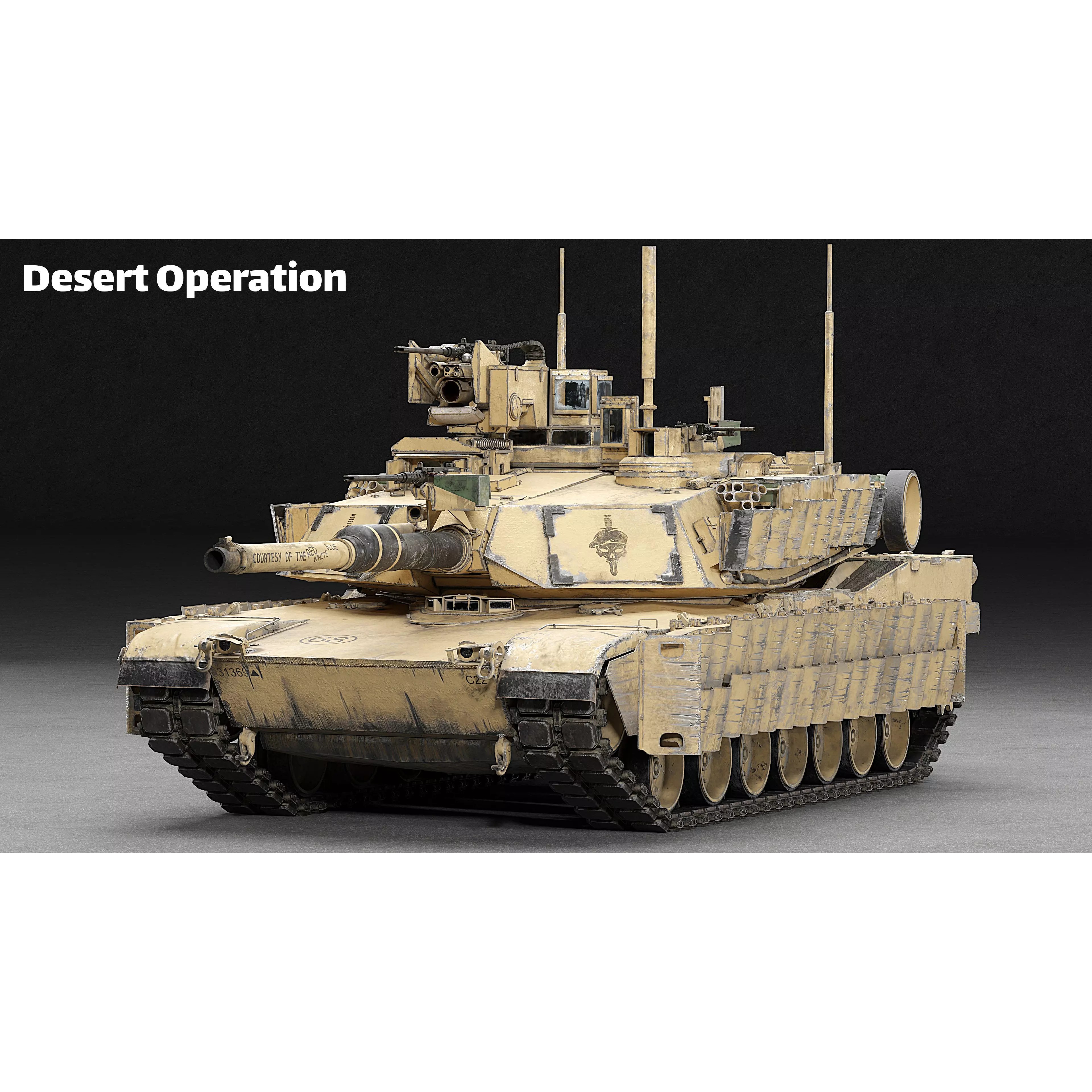 M1A2 SEP v2 Abrams - Game-Ready 3D Model - View 34