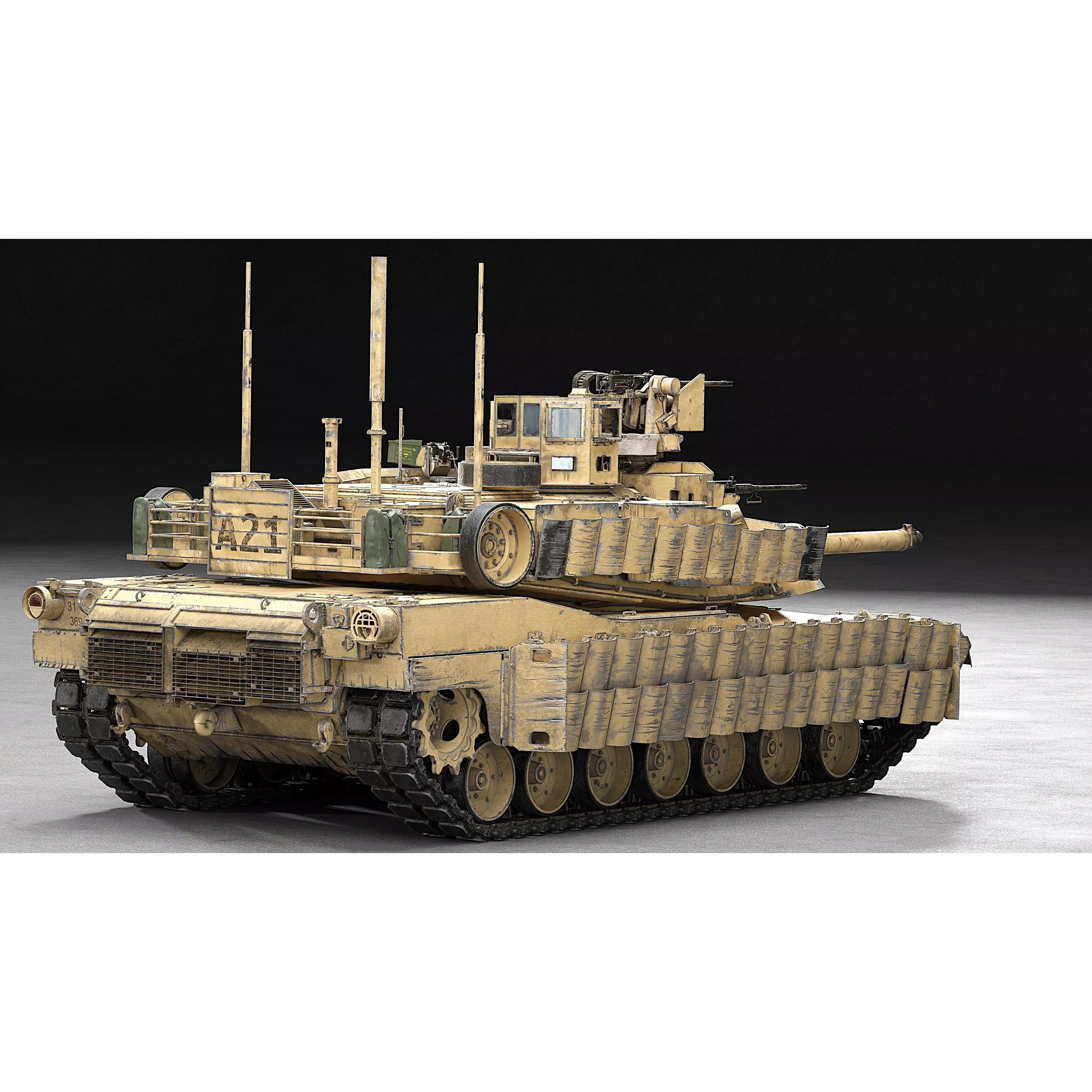 M1A2 SEP v2 Abrams - Game-Ready 3D Model - View 35