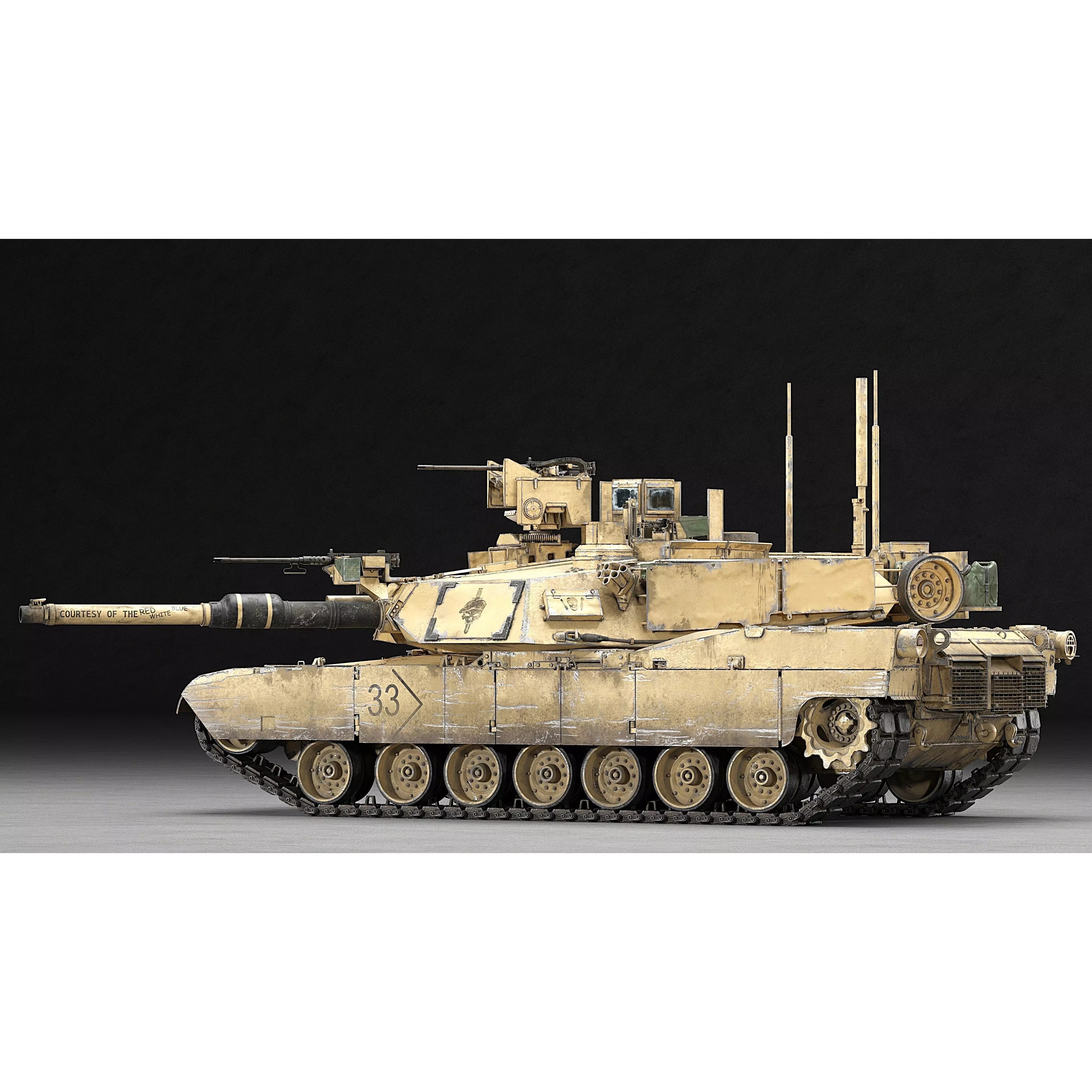 M1A2 SEP v2 Abrams - Game-Ready 3D Model - View 37