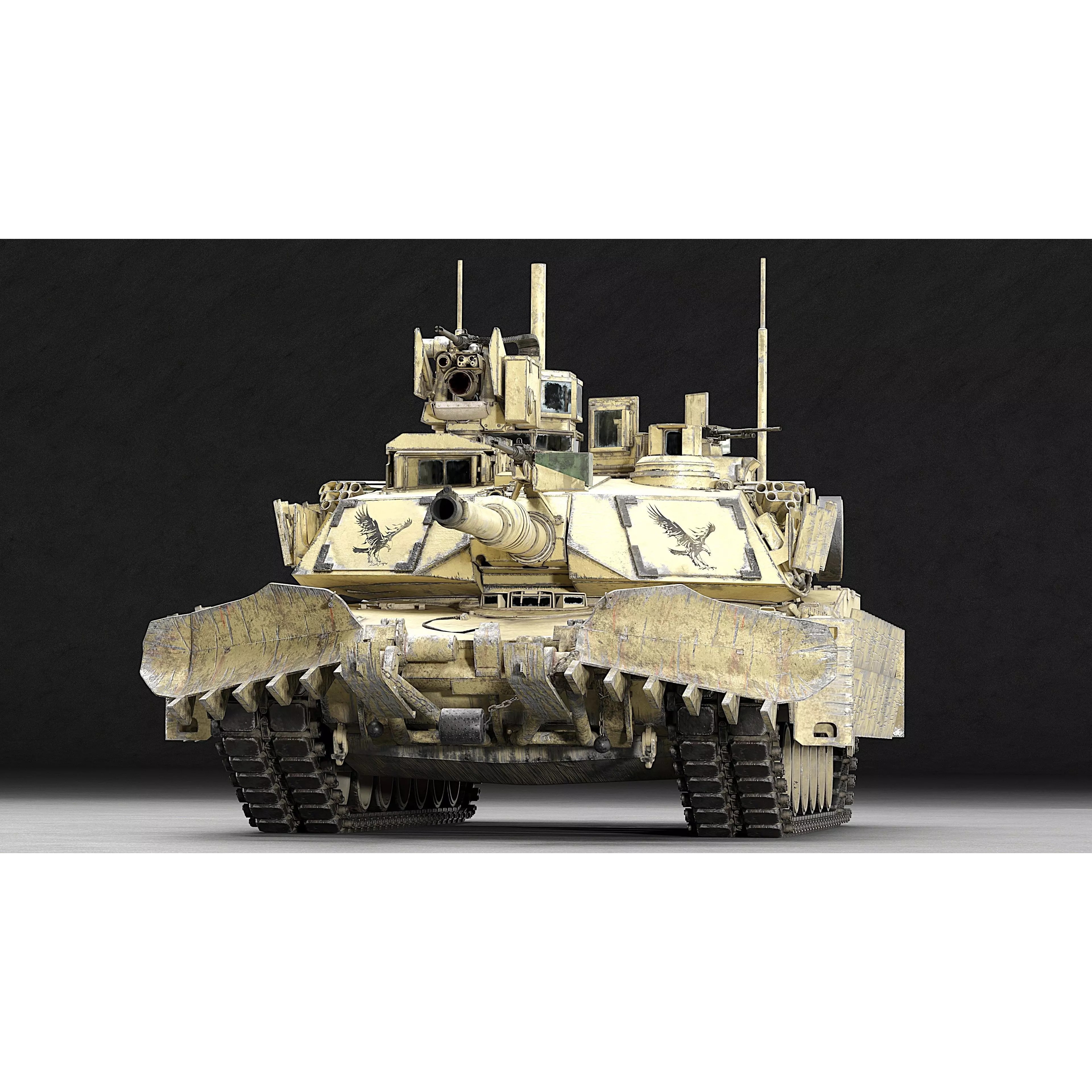 M1A2 SEP v2 Abrams - Game-Ready 3D Model - View 39