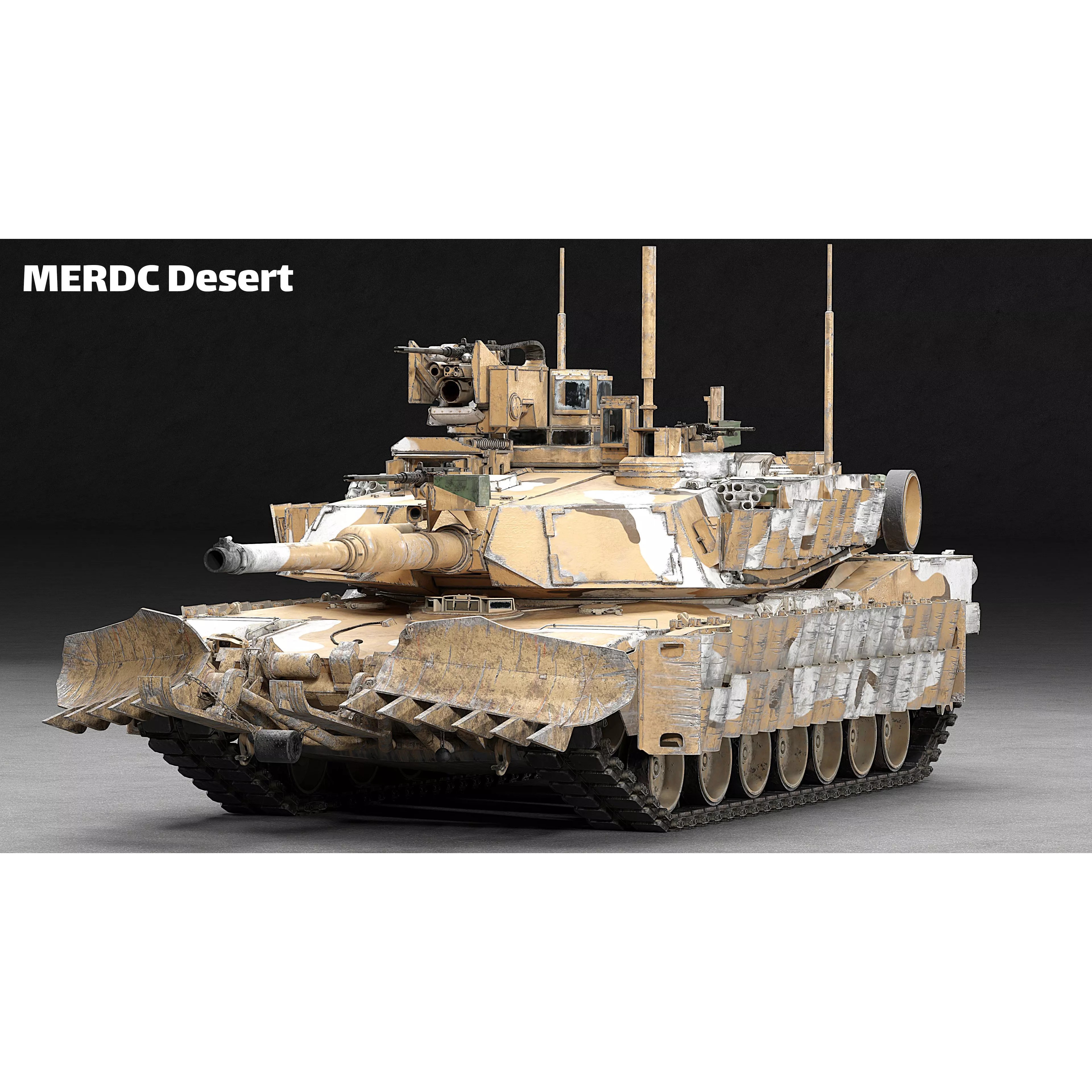M1A2 SEP v2 Abrams - Game-Ready 3D Model - View 4