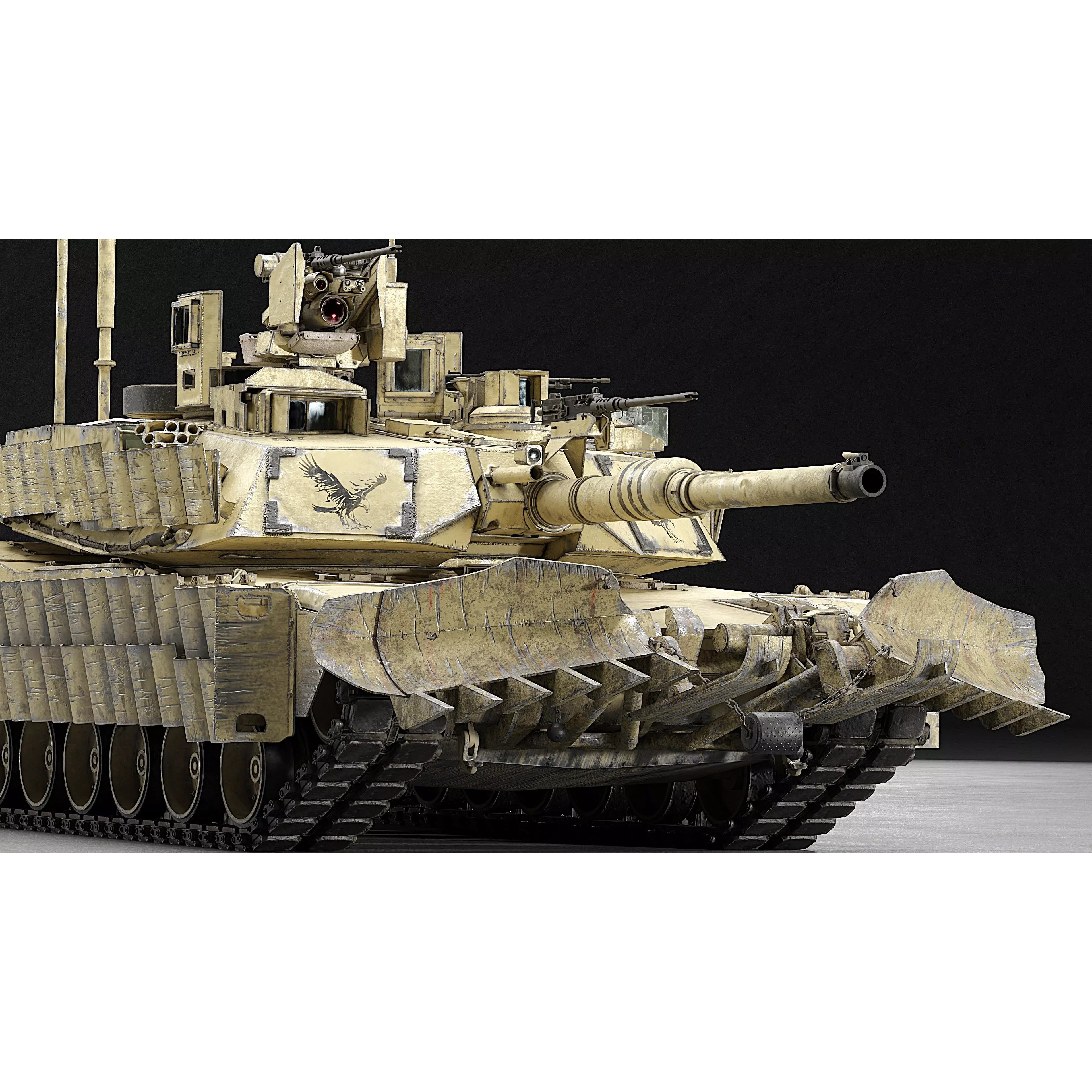 M1A2 SEP v2 Abrams - Game-Ready 3D Model - View 46