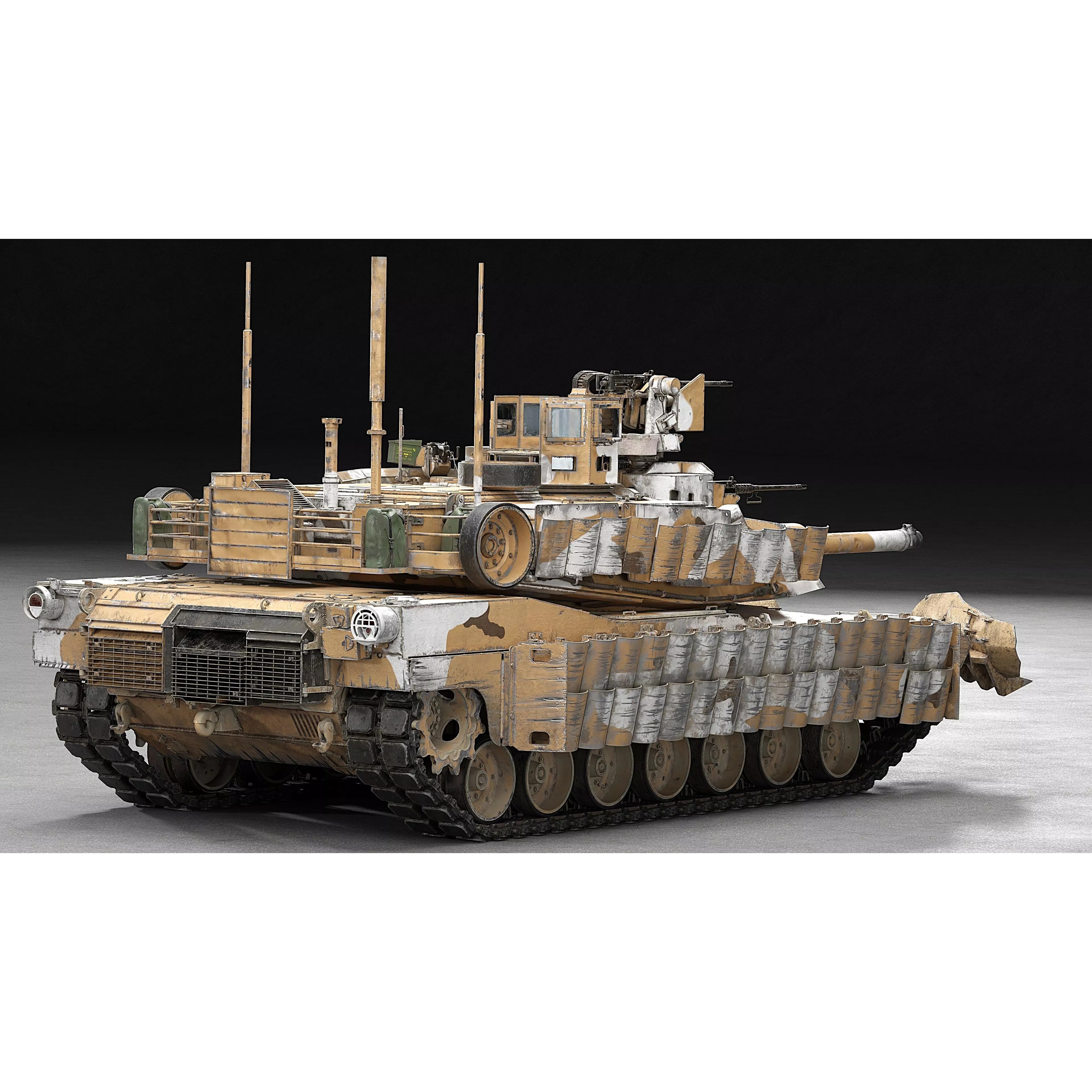 M1A2 SEP v2 Abrams - Game-Ready 3D Model - View 5