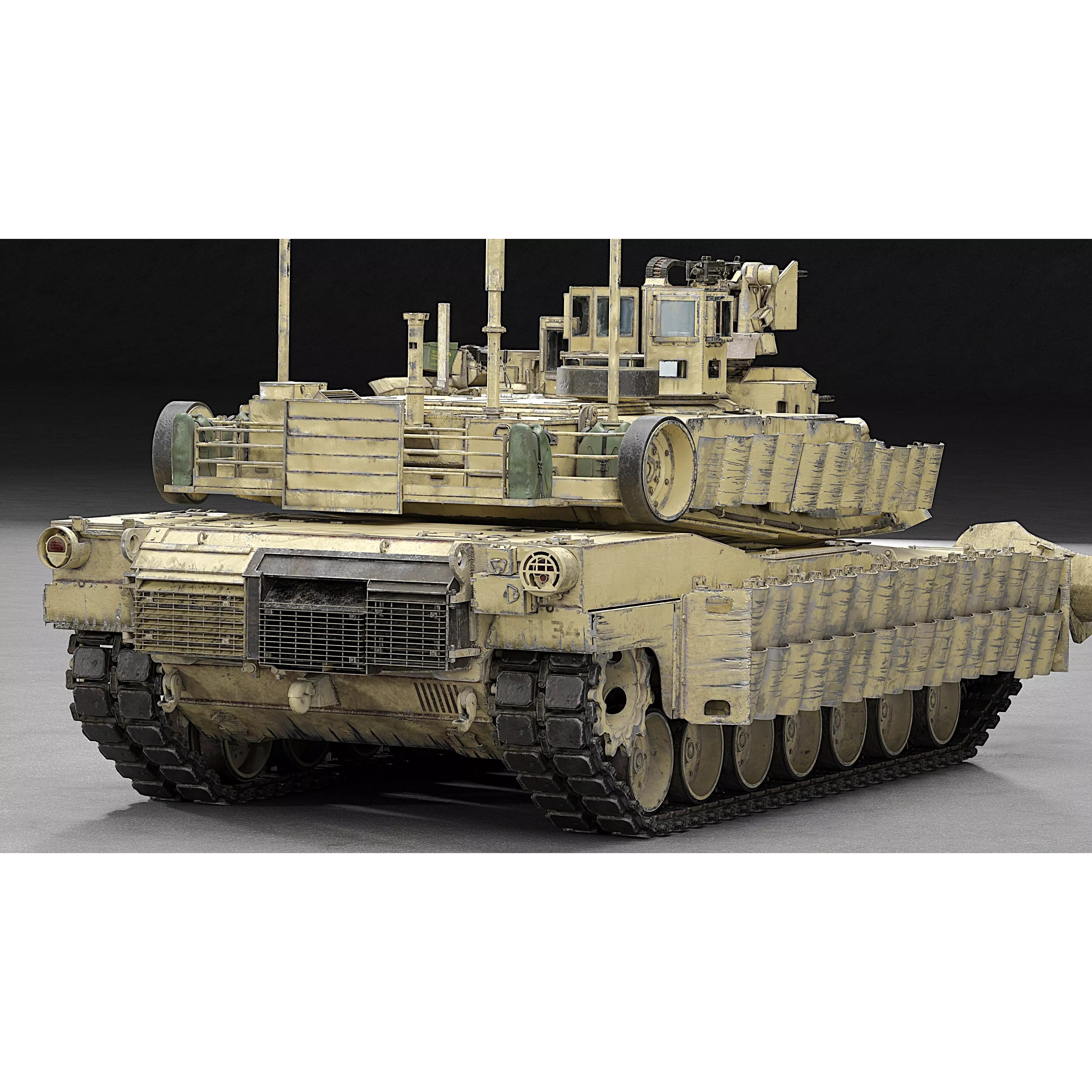 M1A2 SEP v2 Abrams - Game-Ready 3D Model - View 50