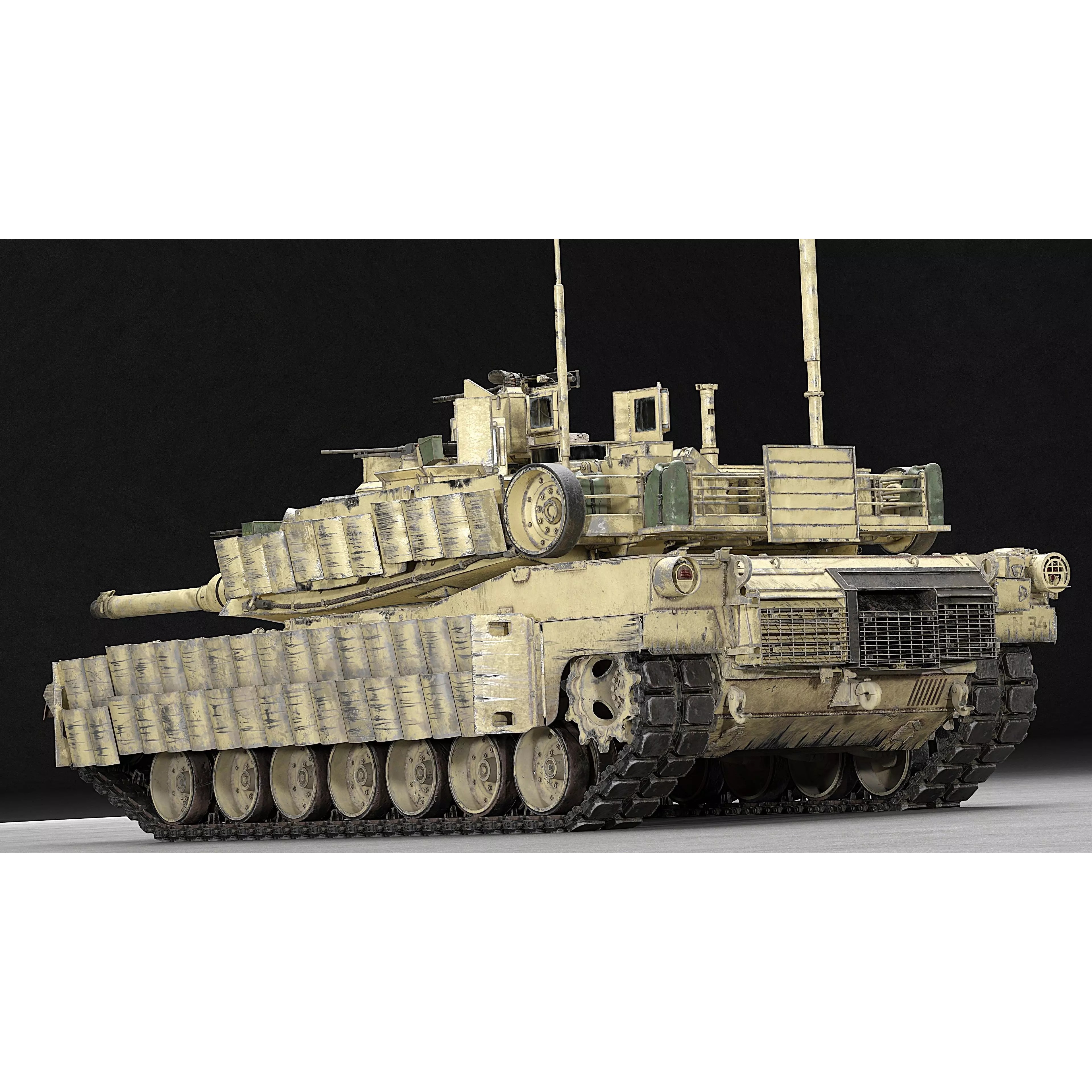 M1A2 SEP v2 Abrams - Game-Ready 3D Model - View 52