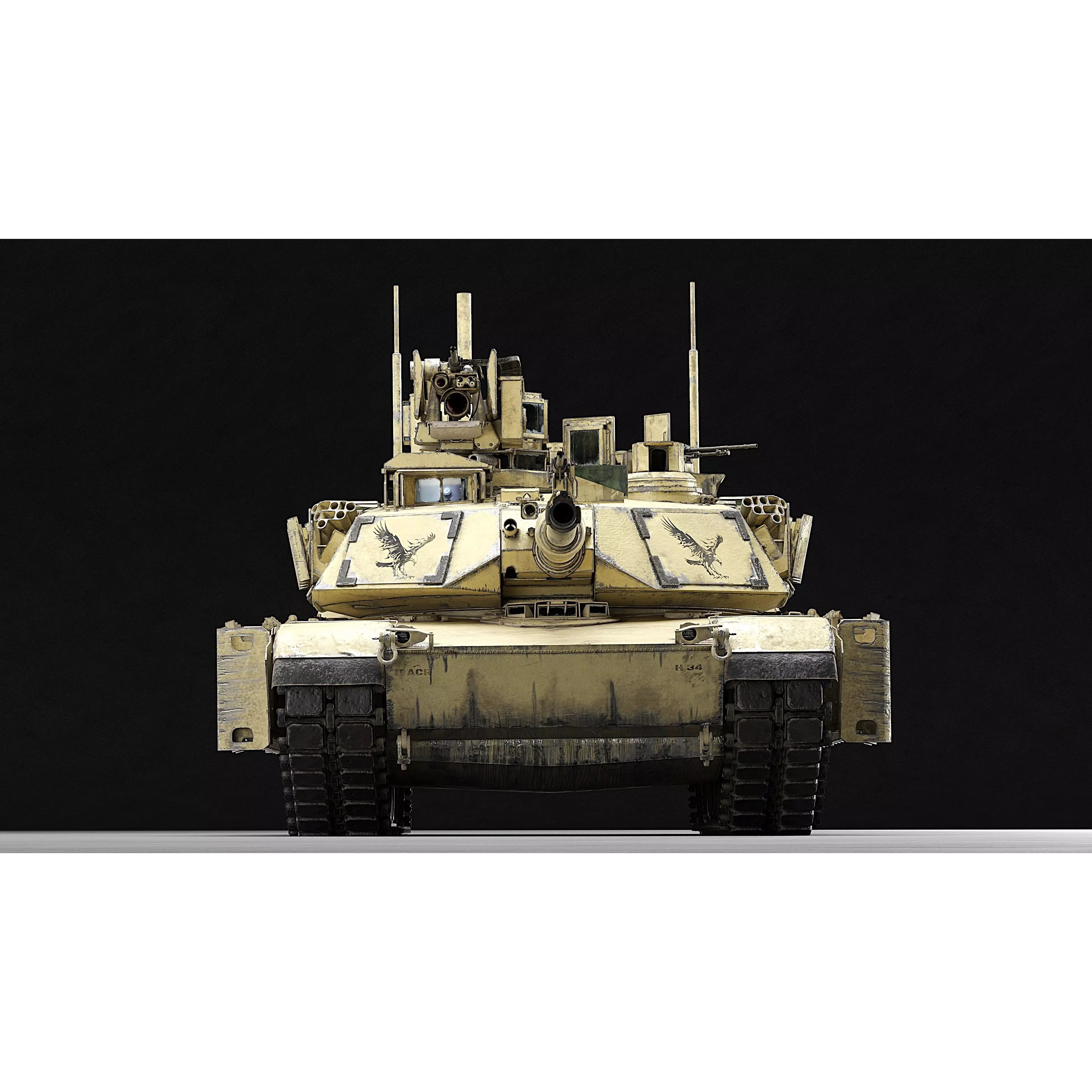 M1A2 SEP v2 Abrams - Game-Ready 3D Model - View 56