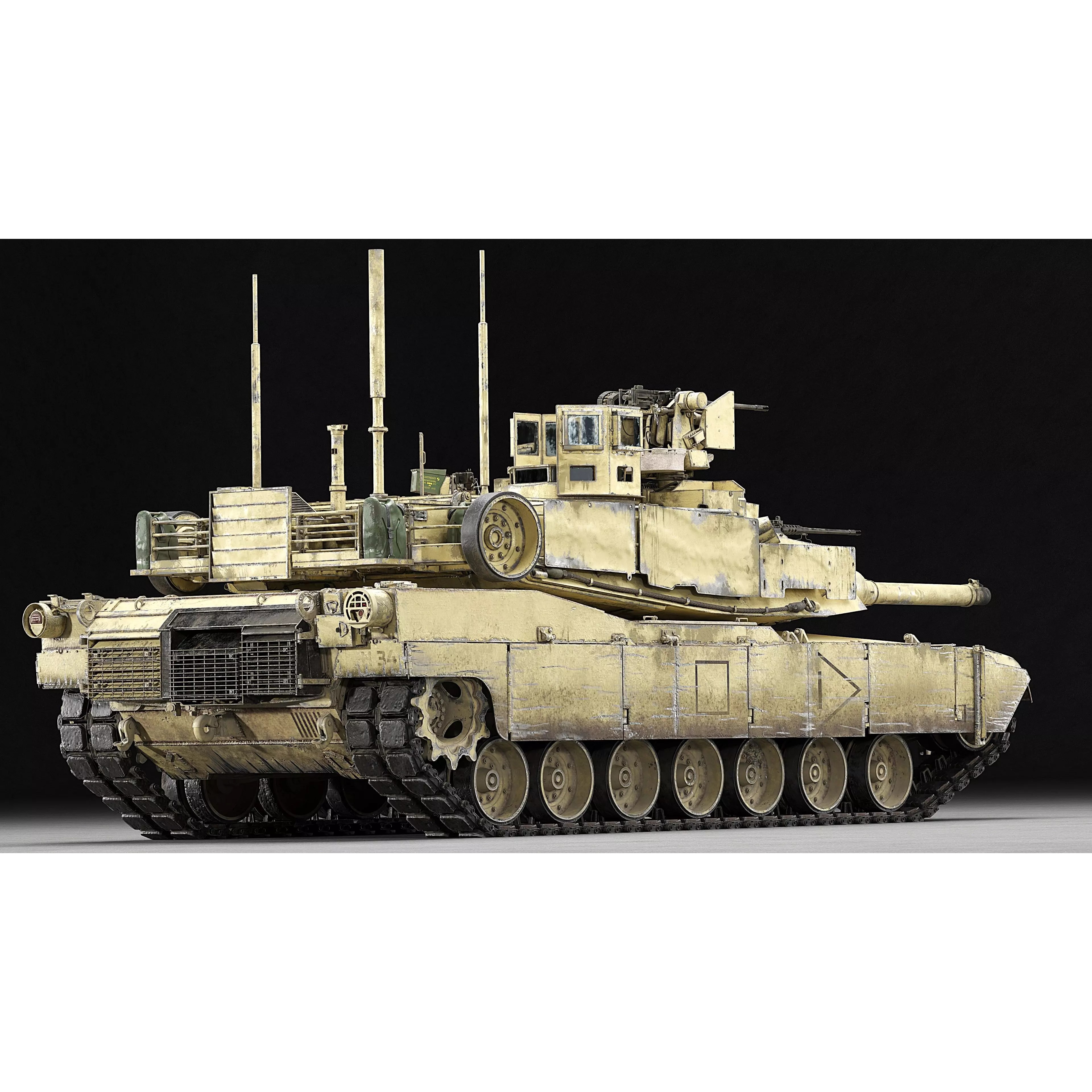 M1A2 SEP v2 Abrams - Game-Ready 3D Model - View 59