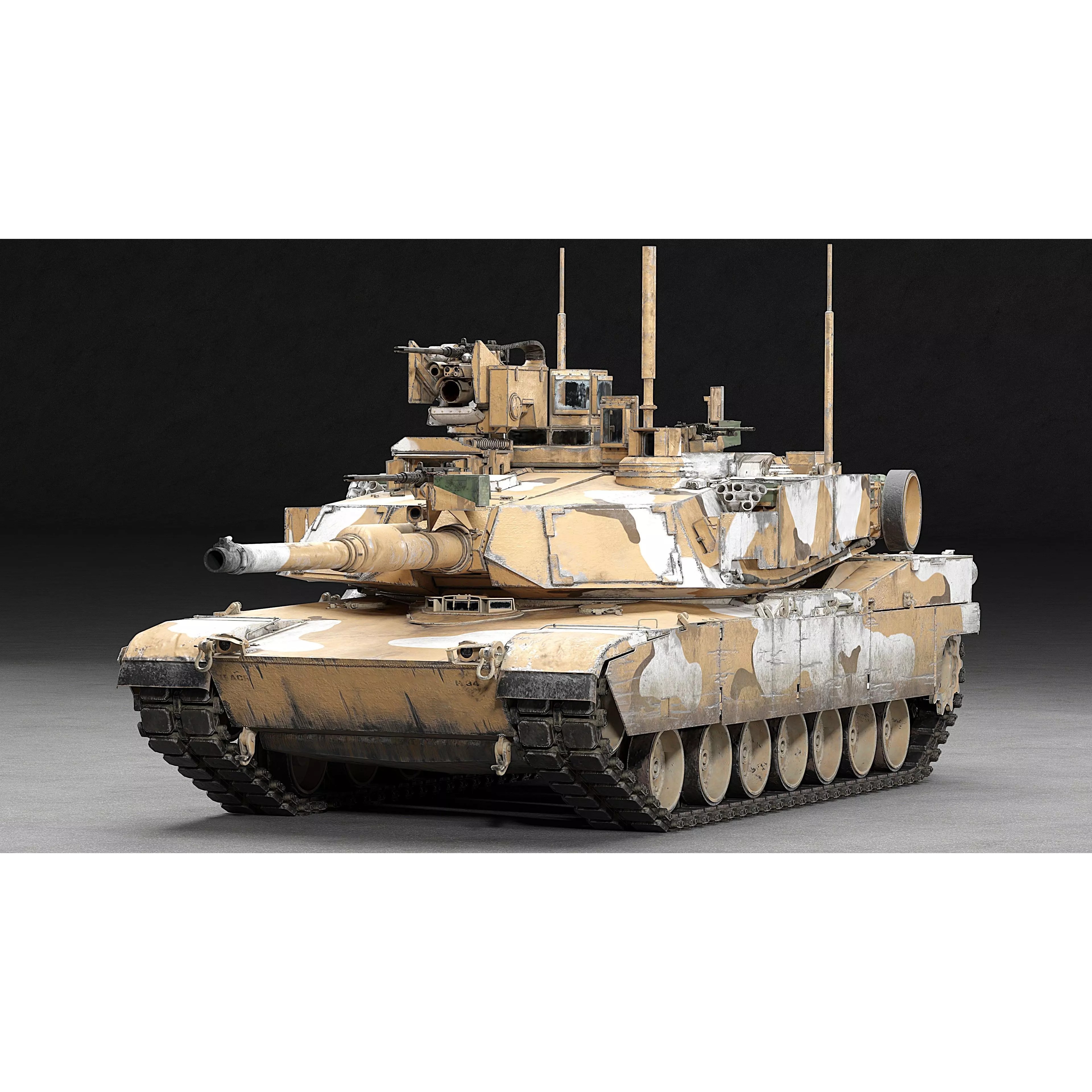 M1A2 SEP v2 Abrams - Game-Ready 3D Model - View 6