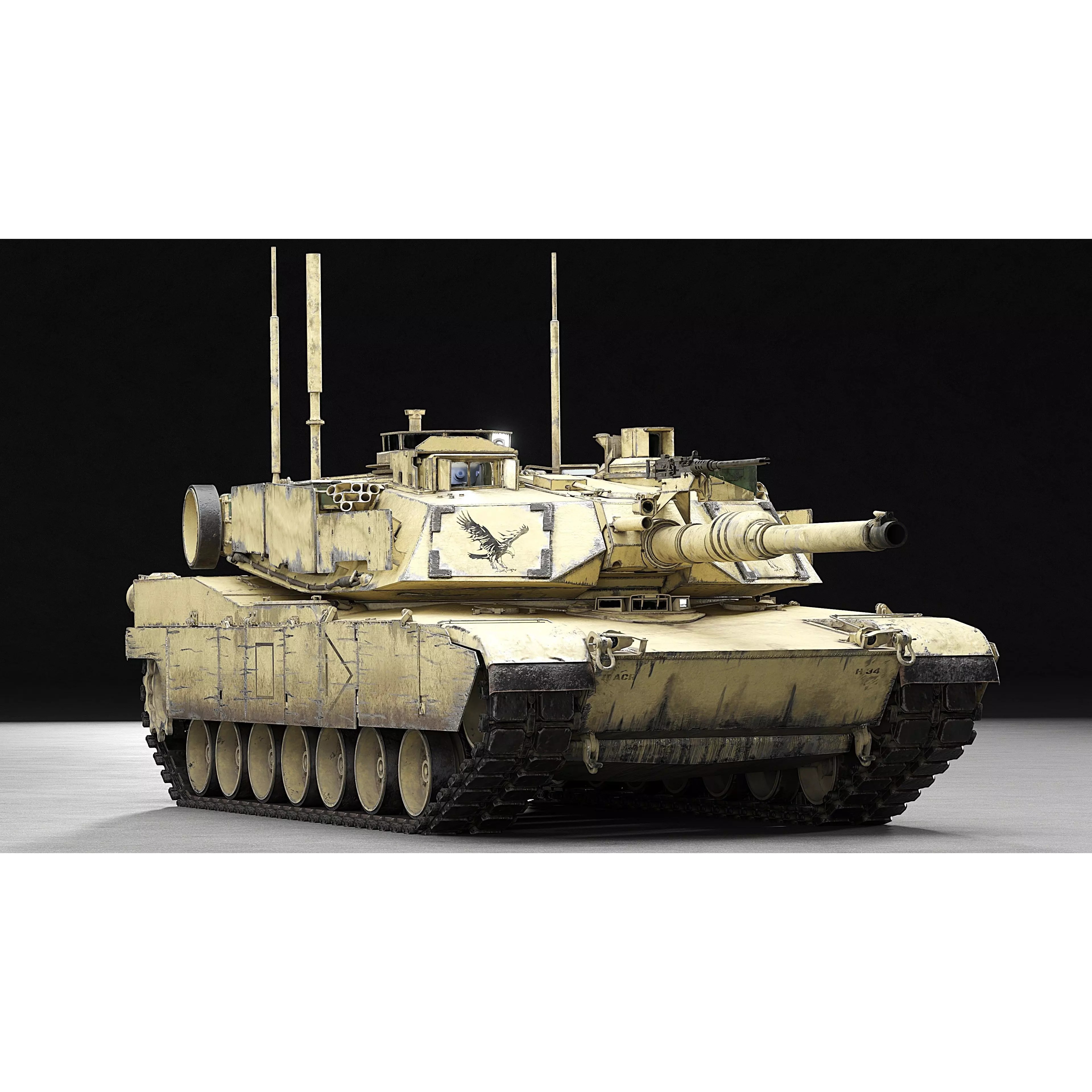 M1A2 SEP v2 Abrams - Game-Ready 3D Model - View 60