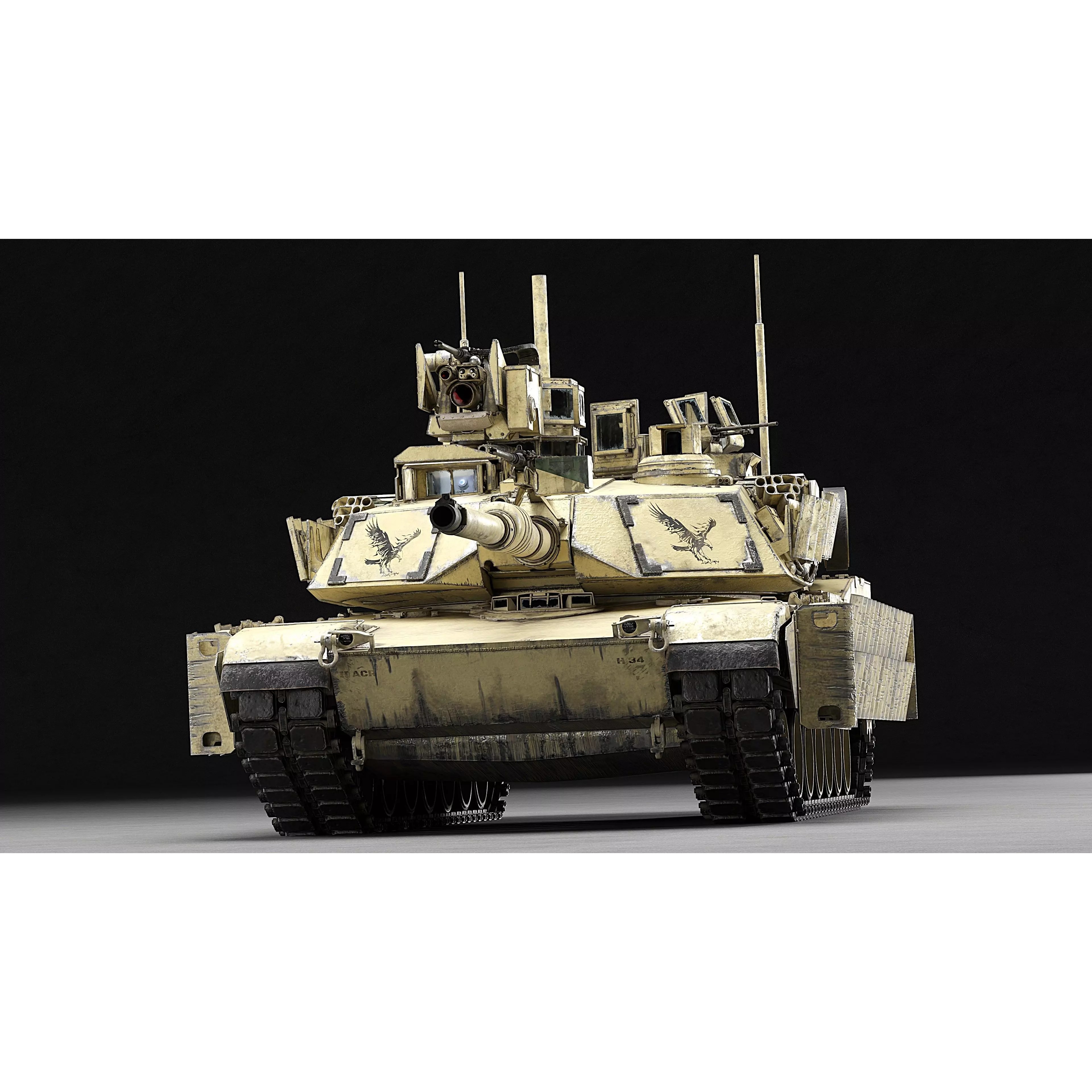 M1A2 SEP v2 Abrams - Game-Ready 3D Model - View 64