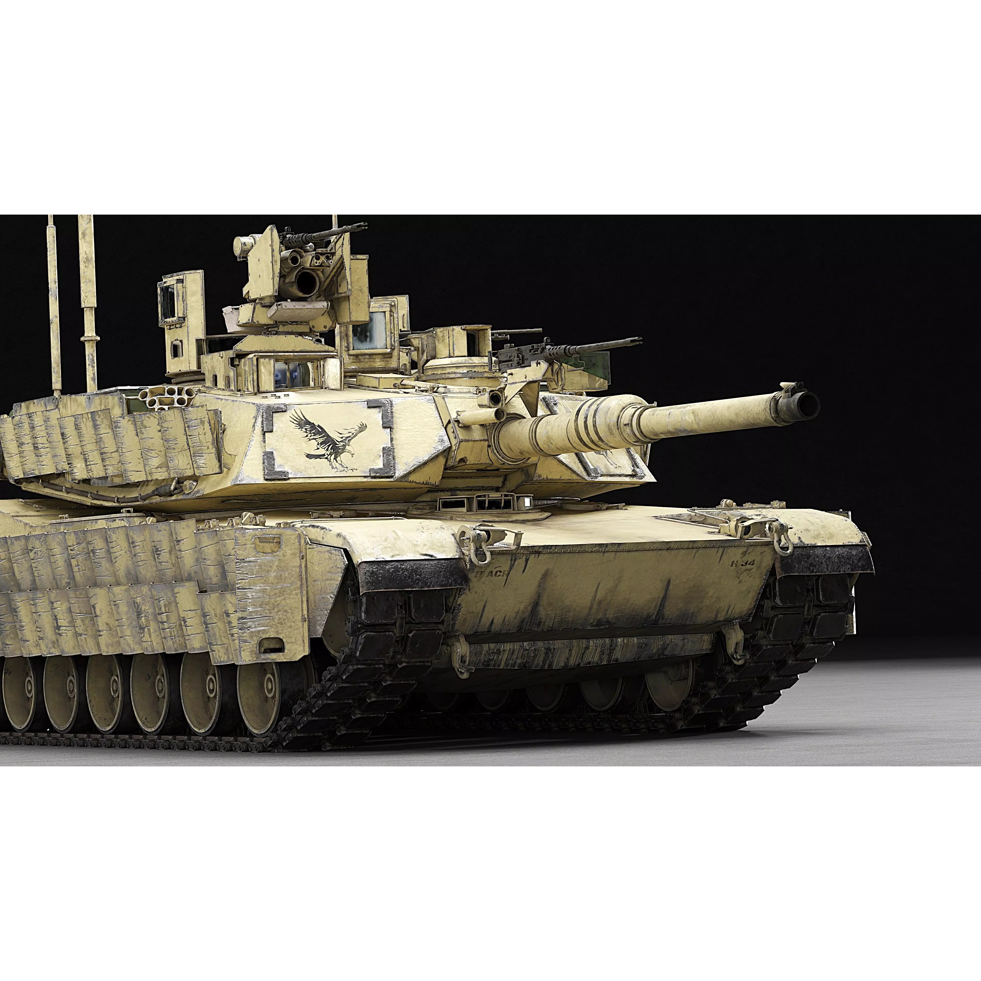 M1A2 SEP v2 Abrams - Game-Ready 3D Model - View 68