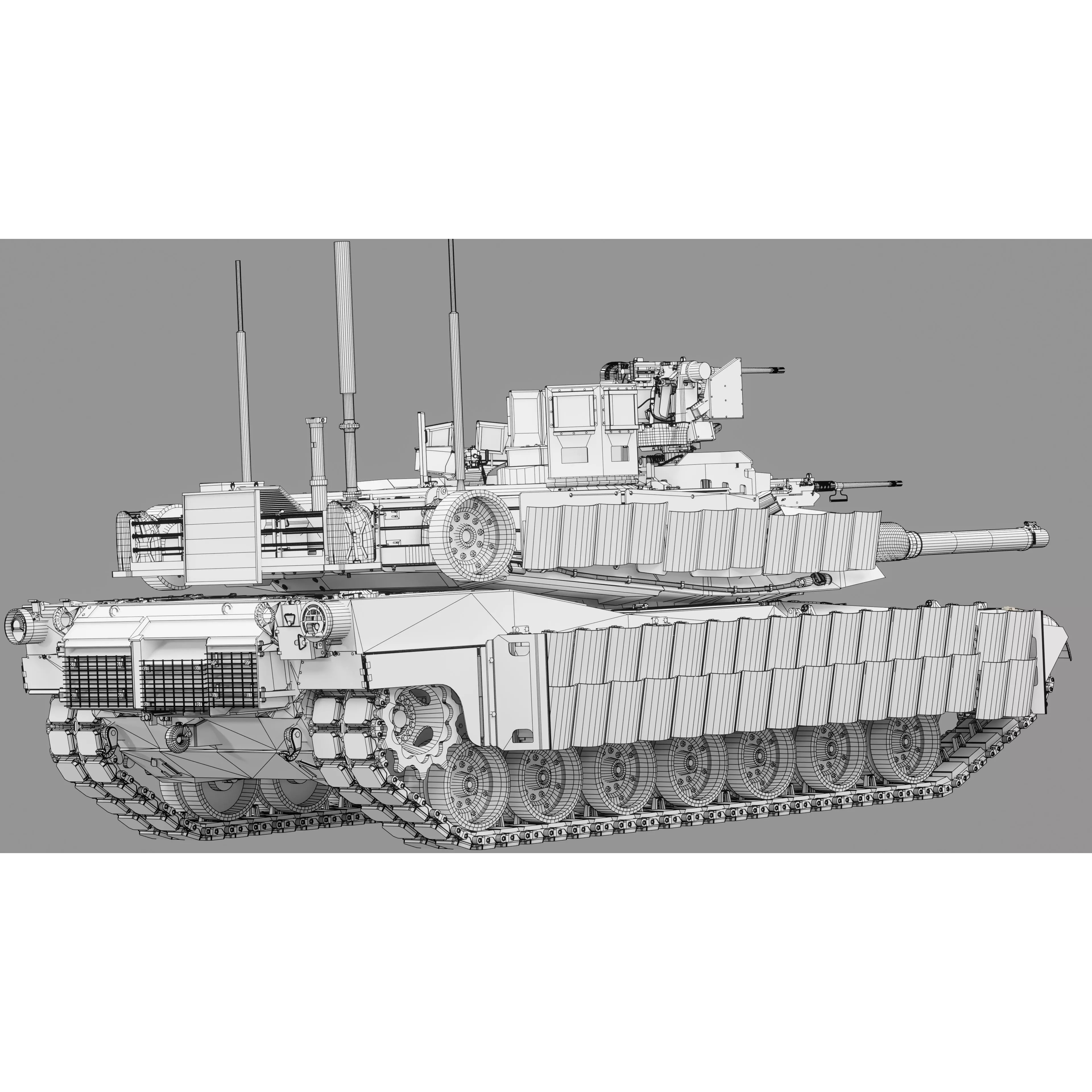 M1A2 SEP v2 Abrams - Game-Ready 3D Model - View 76