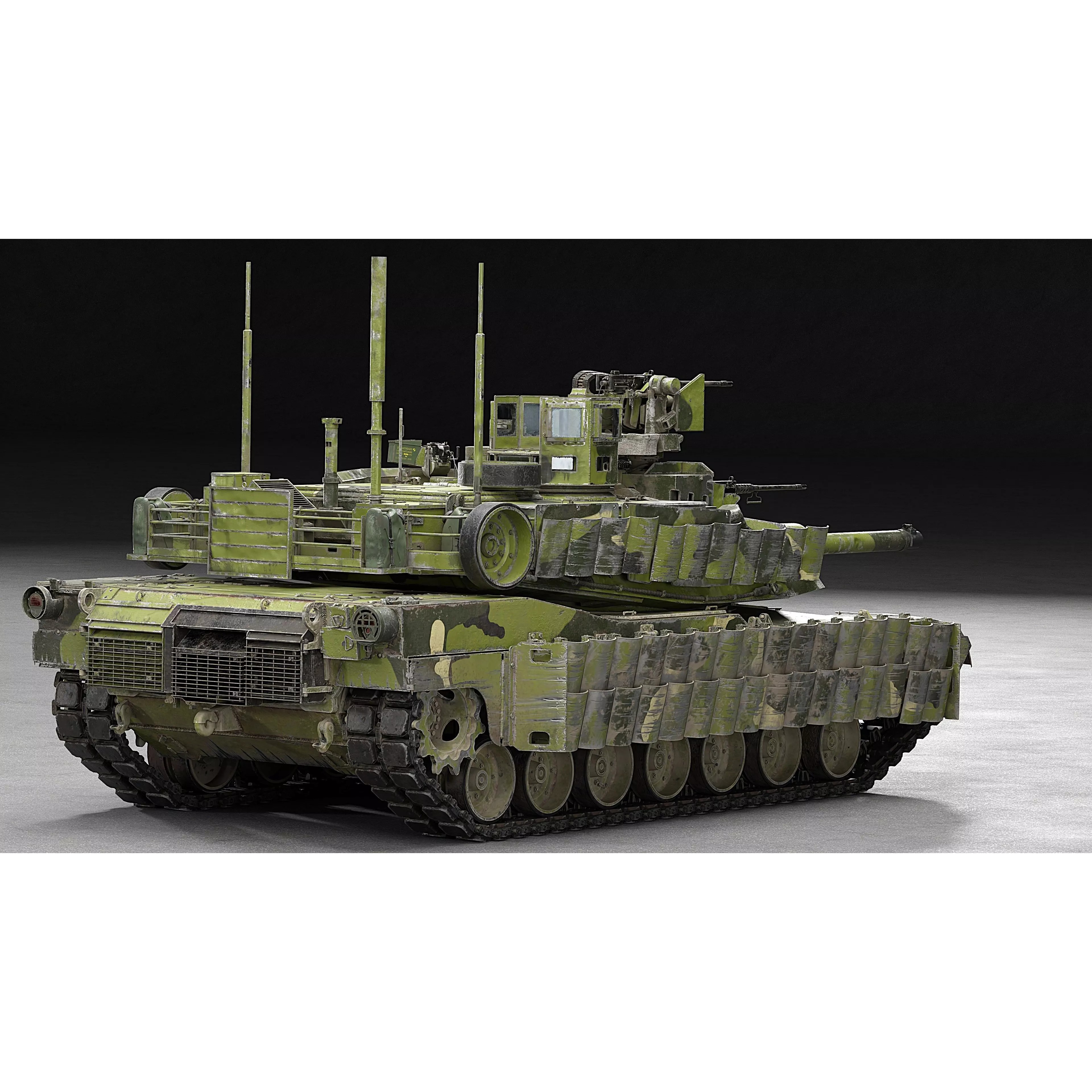 M1A2 SEP v2 Abrams - Game-Ready 3D Model - View 8
