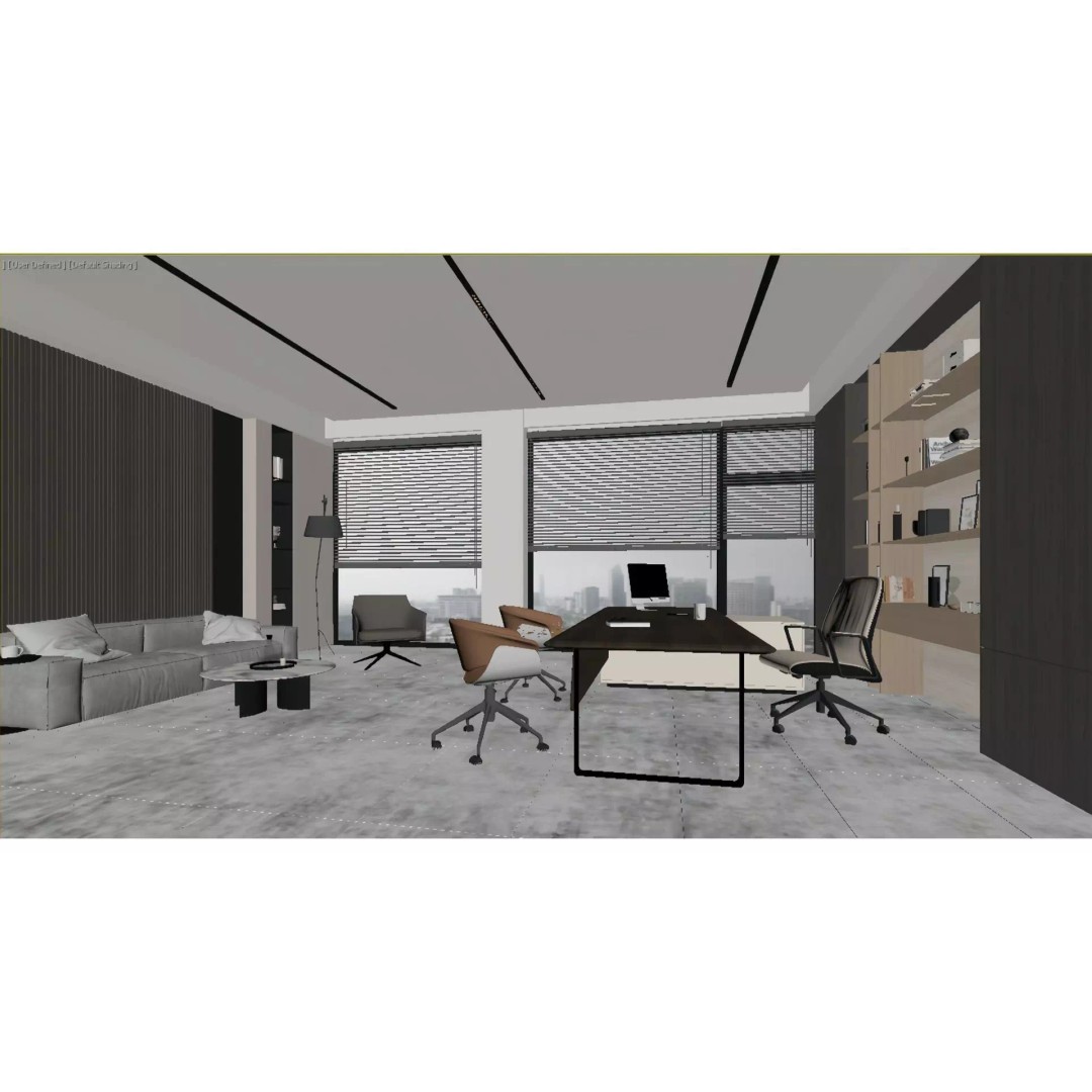 Modern Office 3D Model – Minimalist Design with PBR Textures, FBX - View 5