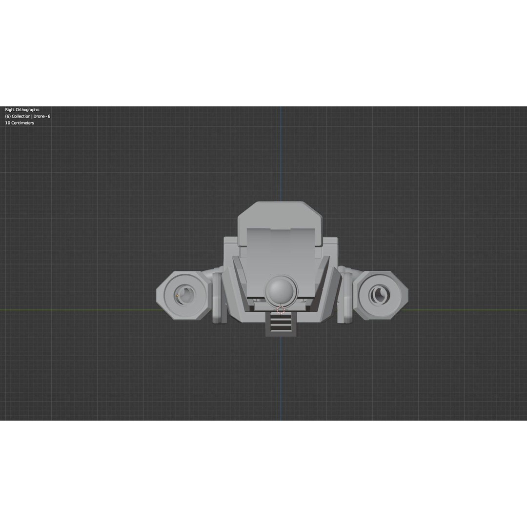Sci-Fi Drone 3D Model – Untextured Poly Mesh, FBX, OBJ - View 18