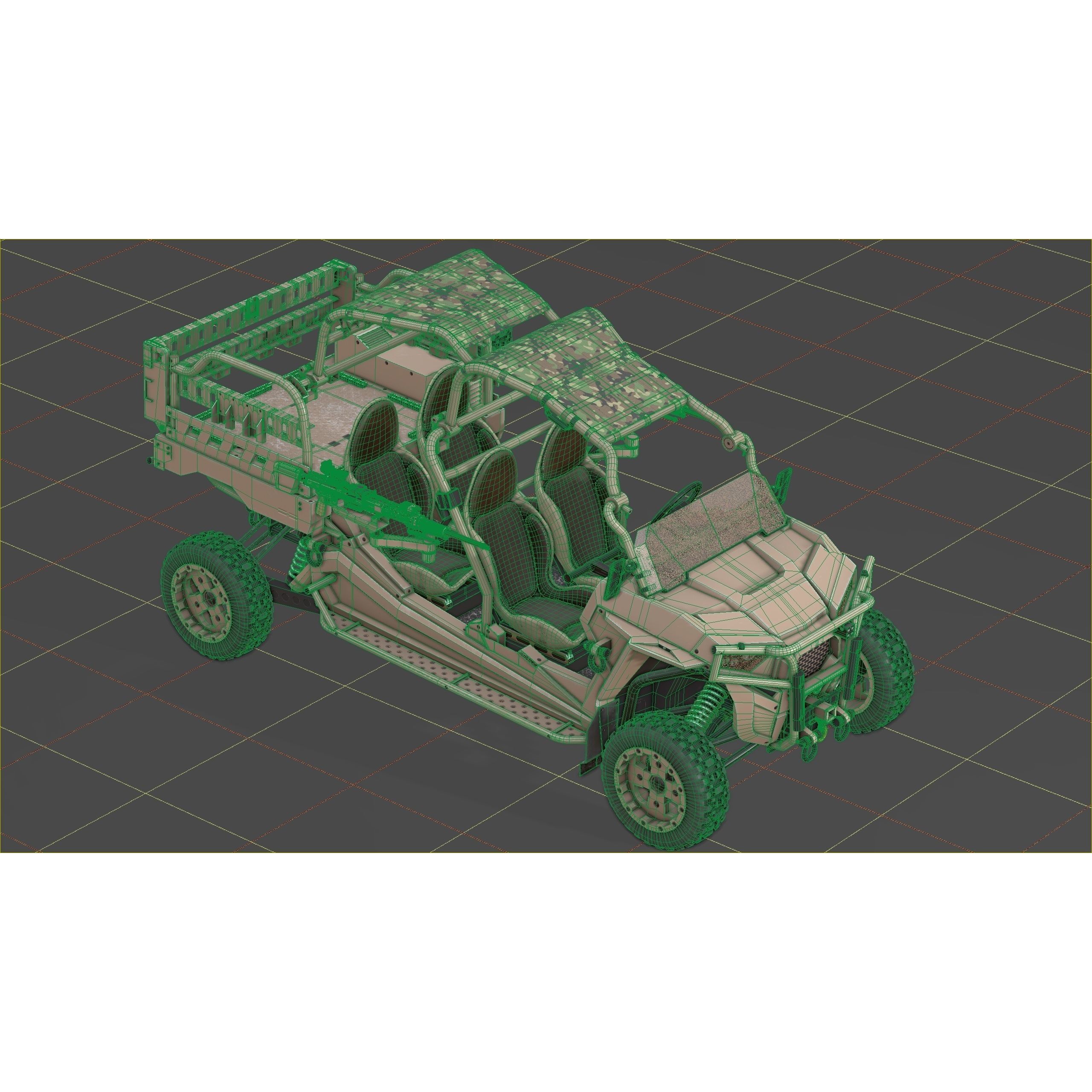 Polaris RMZR D4 - Low-Poly Game-Ready 3D Model - View 10