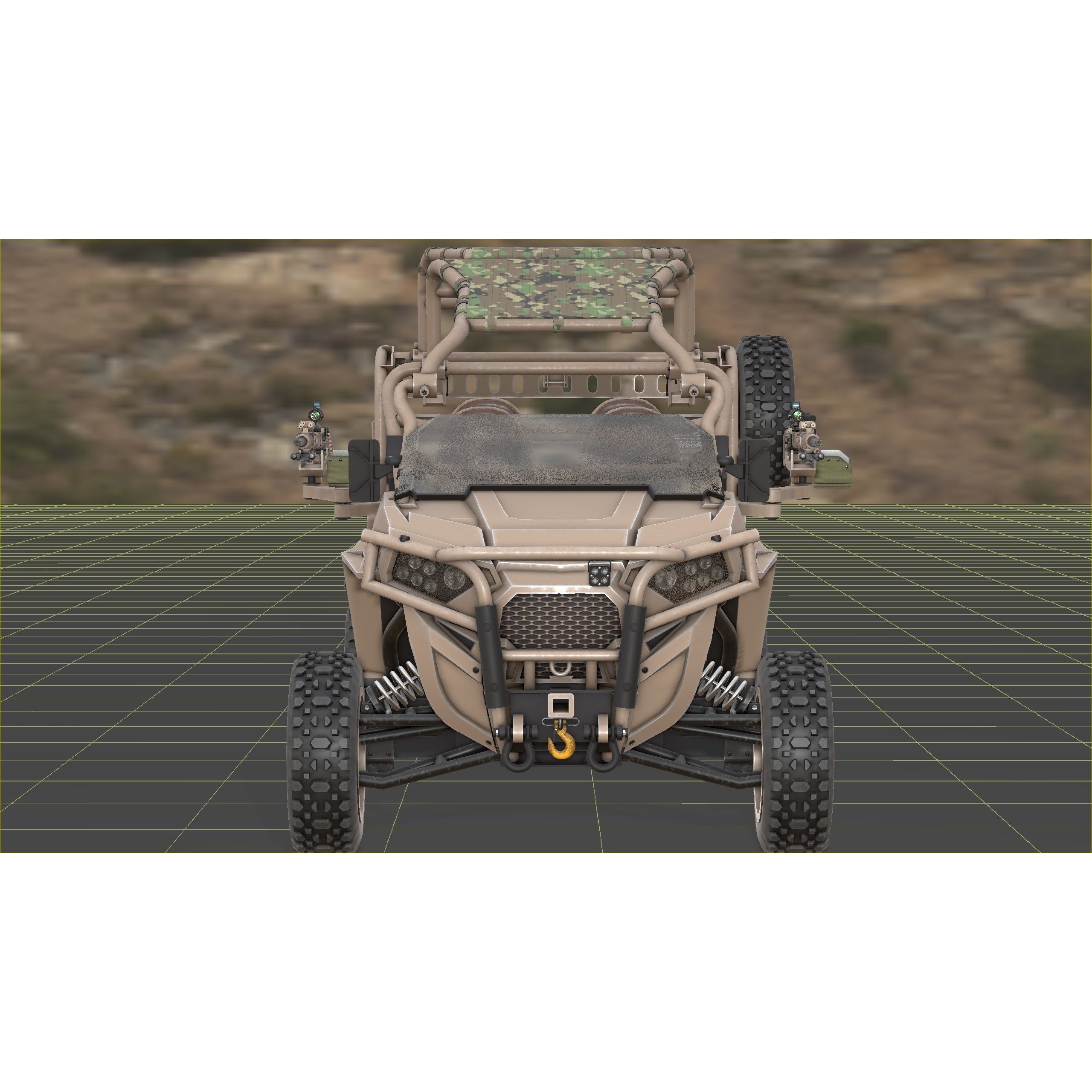 Polaris RMZR D4 - Low-Poly Game-Ready 3D Model - View 11