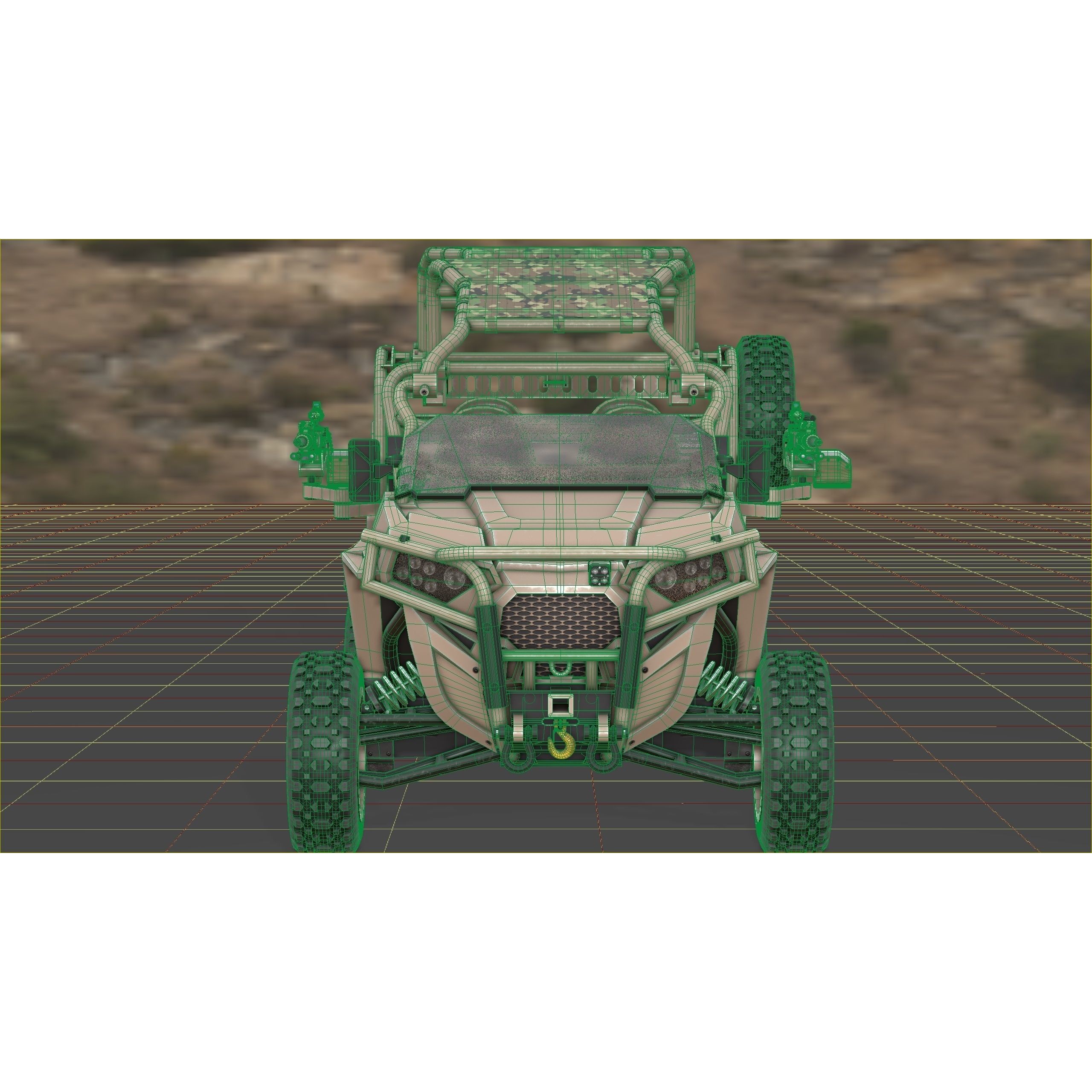 Polaris RMZR D4 - Low-Poly Game-Ready 3D Model - View 12