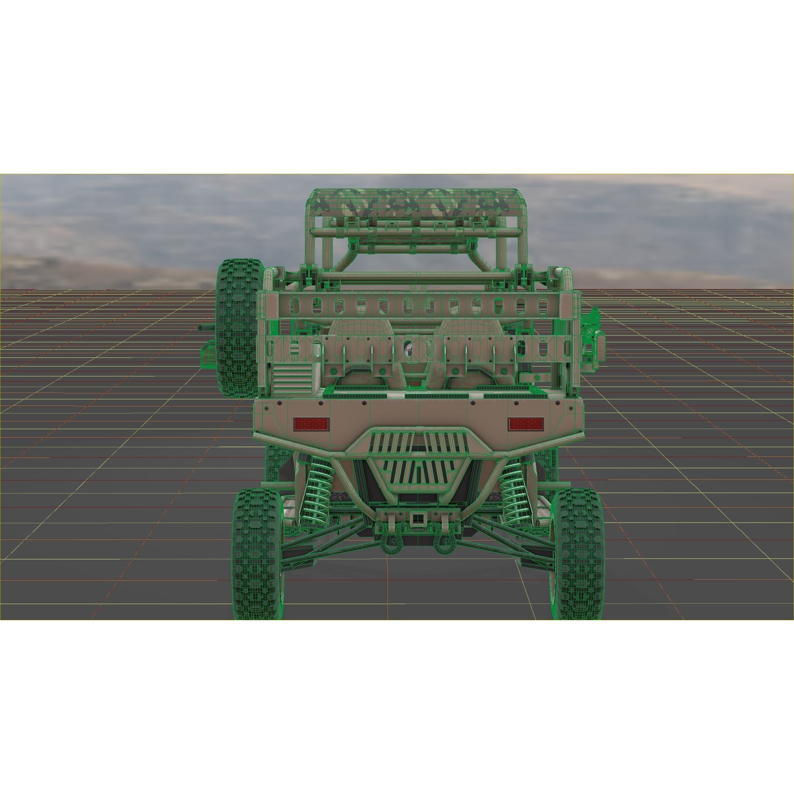 Polaris RMZR D4 - Low-Poly Game-Ready 3D Model - View 14