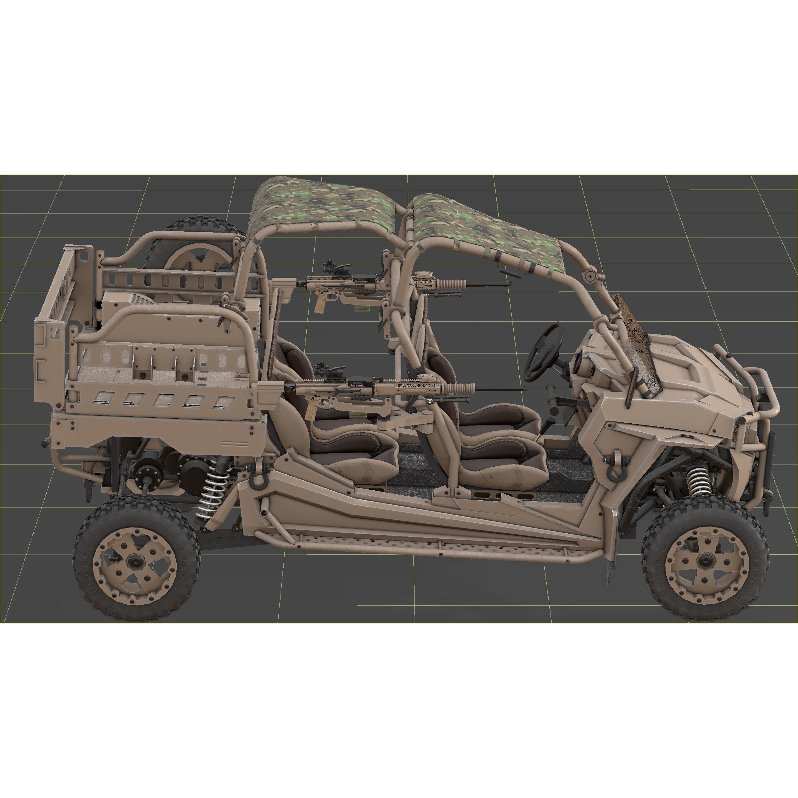Polaris RMZR D4 - Low-Poly Game-Ready 3D Model - View 15