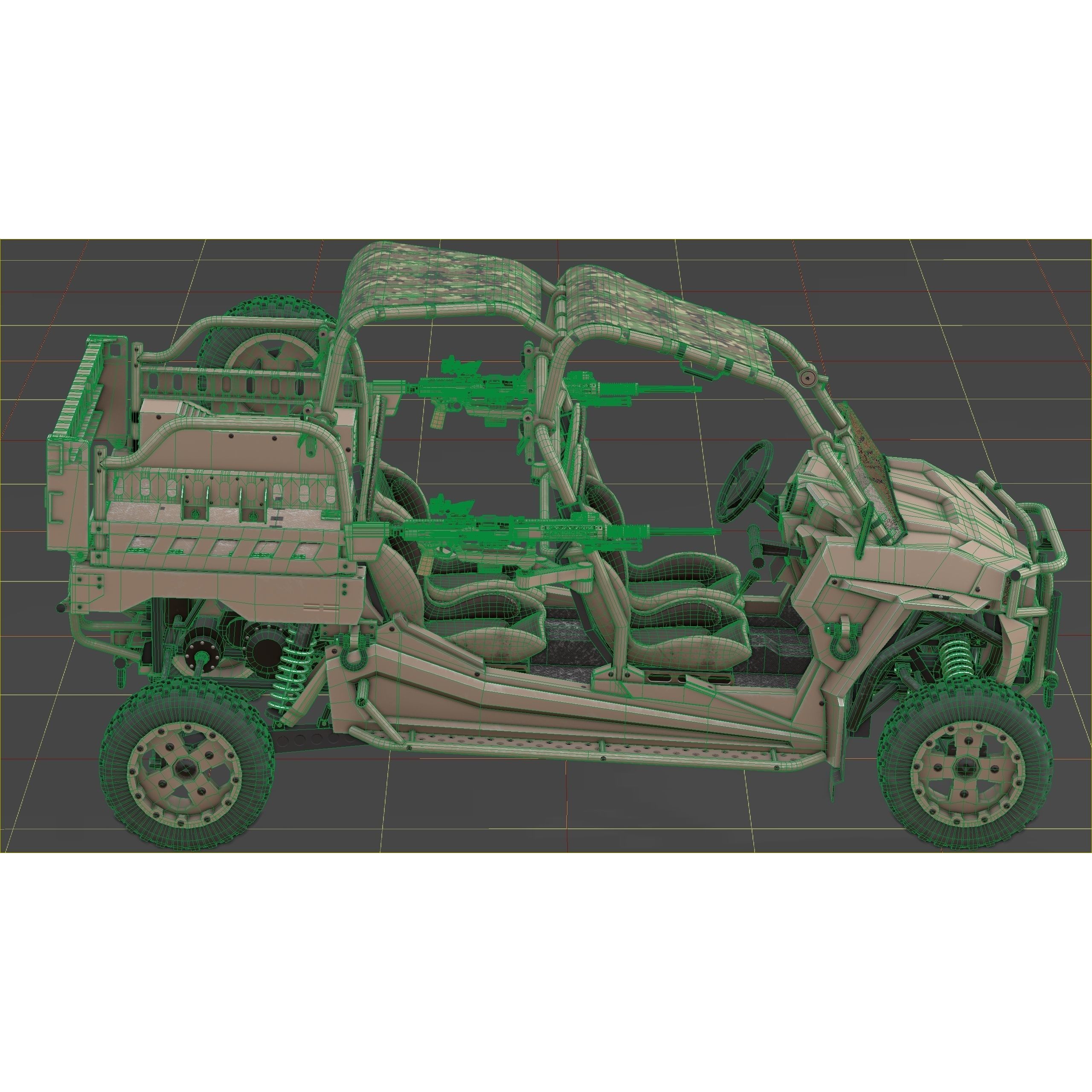 Polaris RMZR D4 - Low-Poly Game-Ready 3D Model - View 16