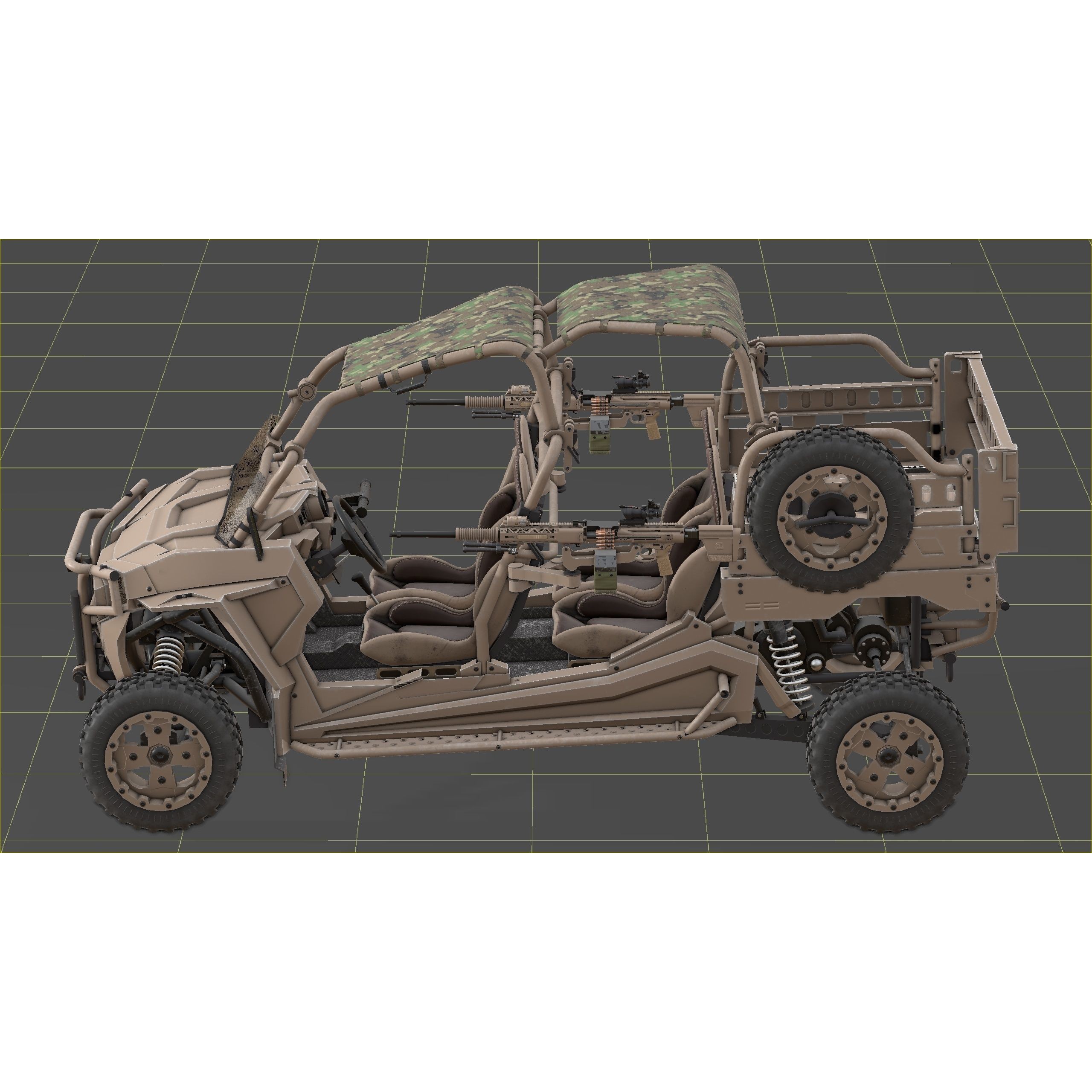 Polaris RMZR D4 - Low-Poly Game-Ready 3D Model - View 17