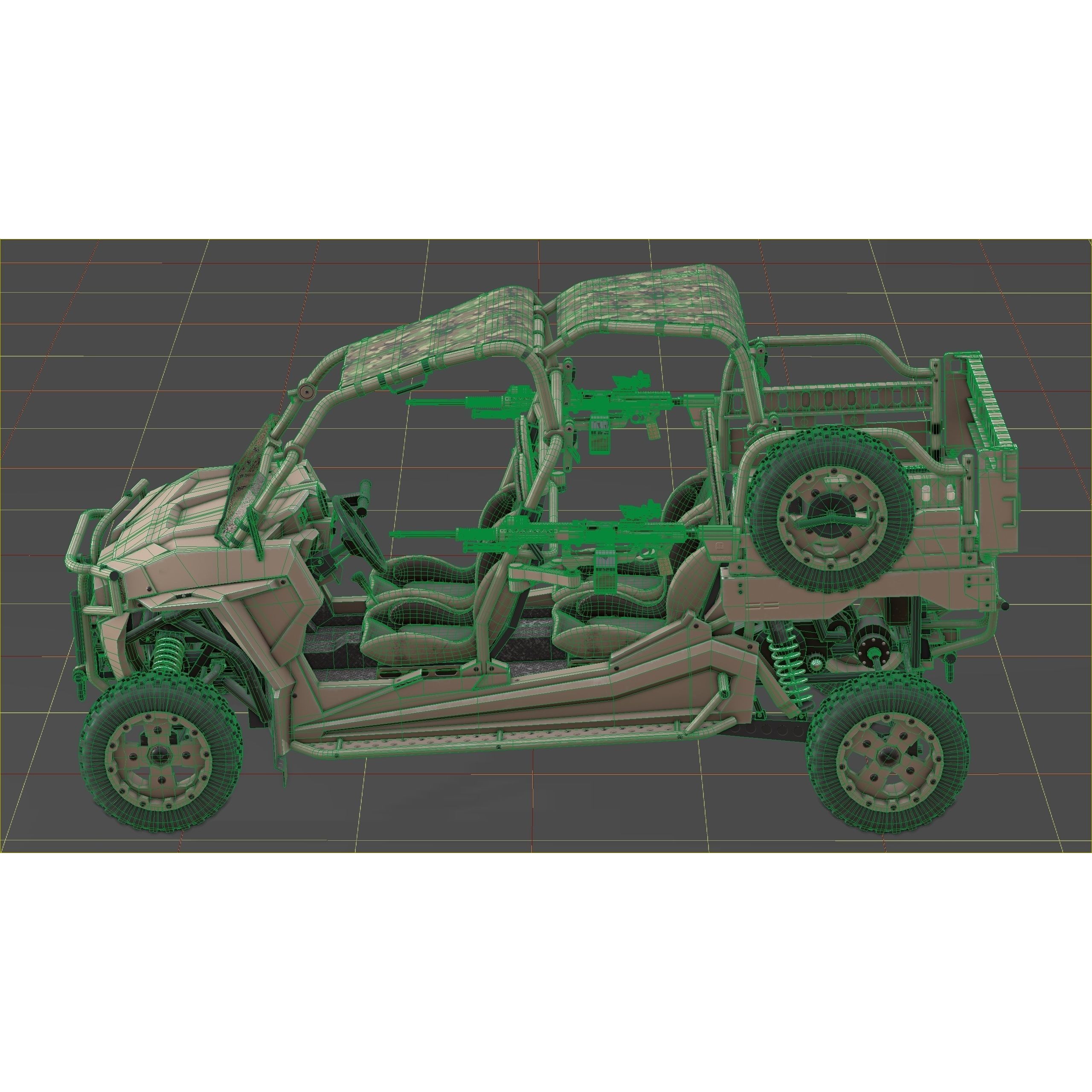 Polaris RMZR D4 - Low-Poly Game-Ready 3D Model - View 18