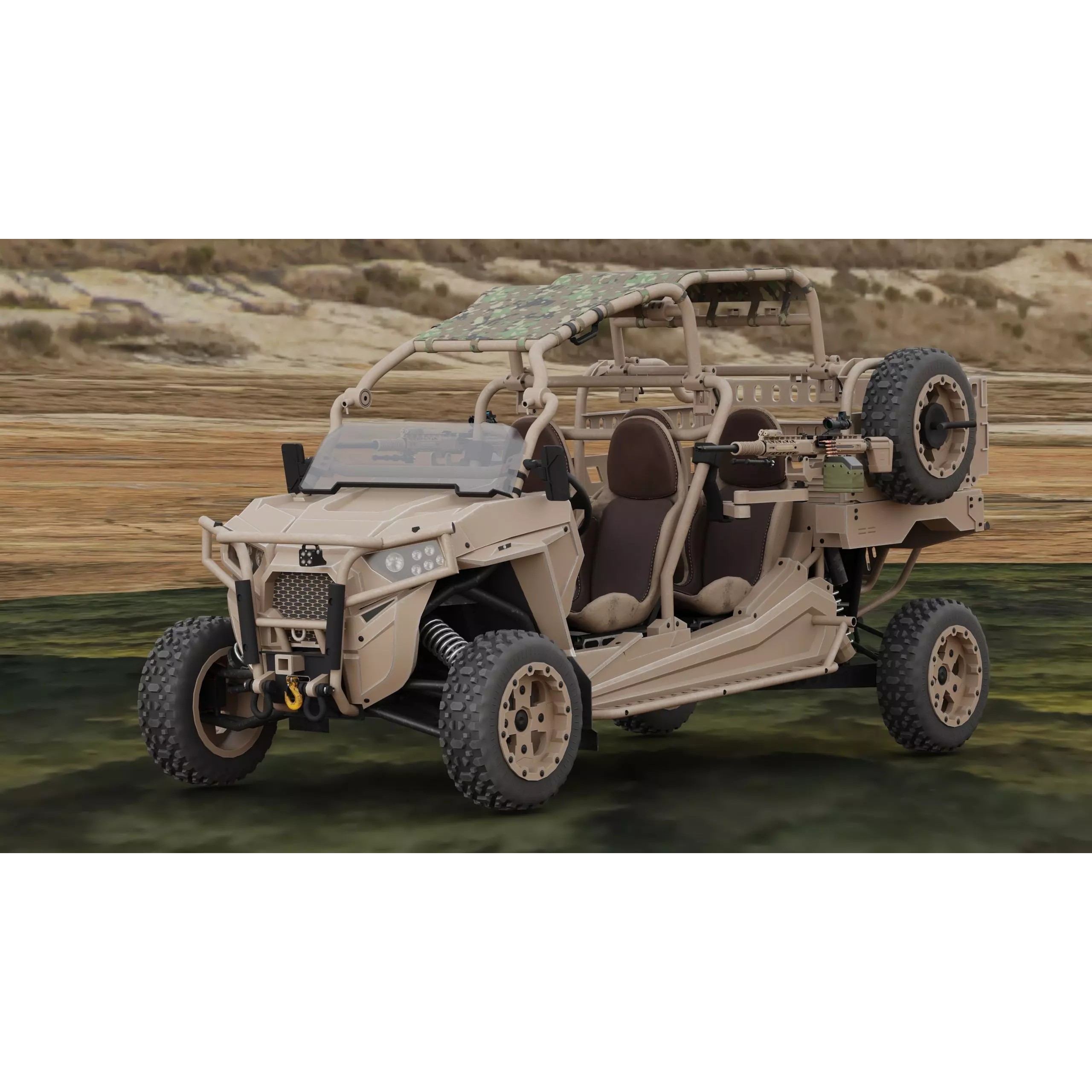 Polaris RMZR D4 - Low-Poly Game-Ready 3D Model - View 2