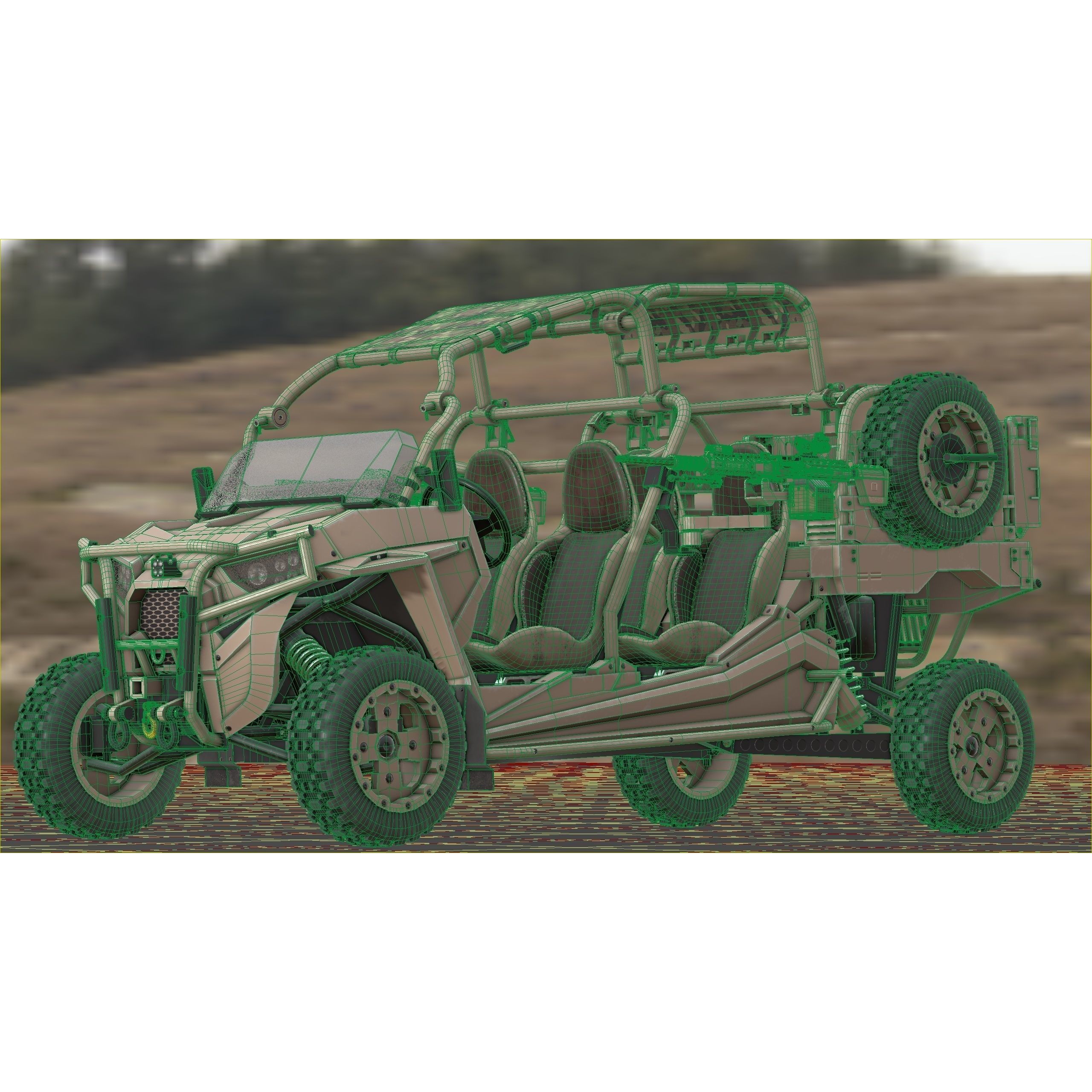 Polaris RMZR D4 - Low-Poly Game-Ready 3D Model - View 20