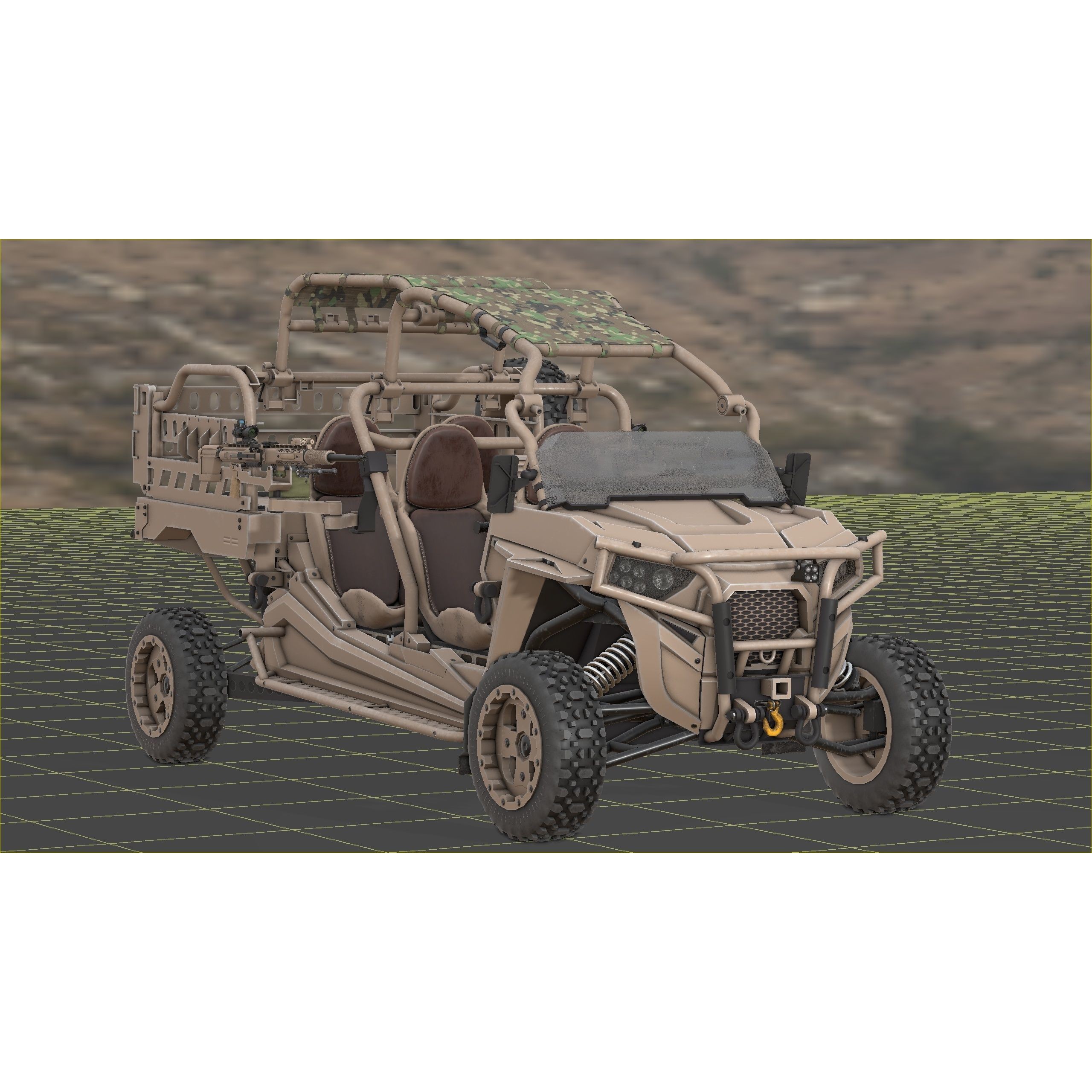 Polaris RMZR D4 - Low-Poly Game-Ready 3D Model - View 21