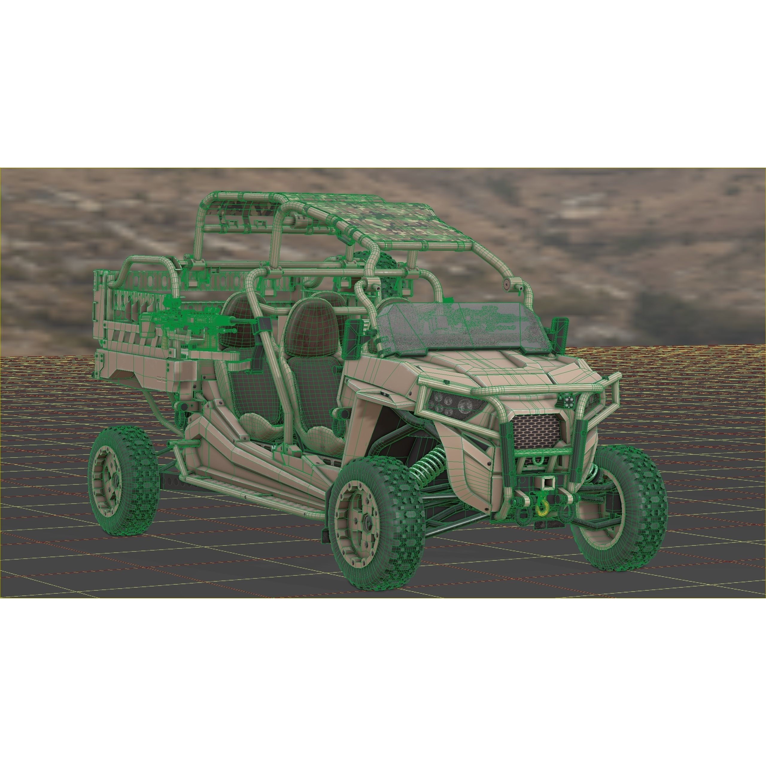 Polaris RMZR D4 - Low-Poly Game-Ready 3D Model - View 22