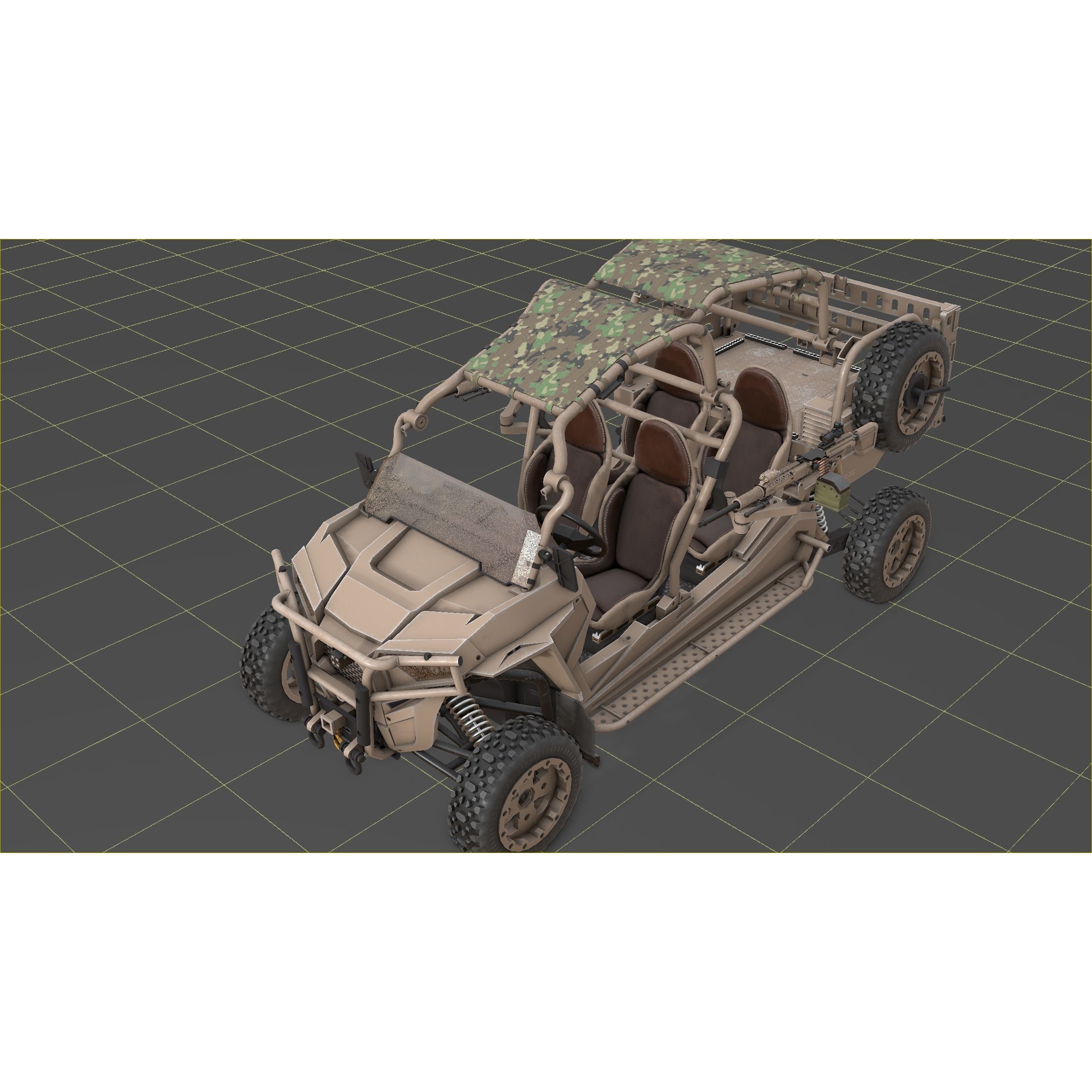 Polaris RMZR D4 - Low-Poly Game-Ready 3D Model - View 23