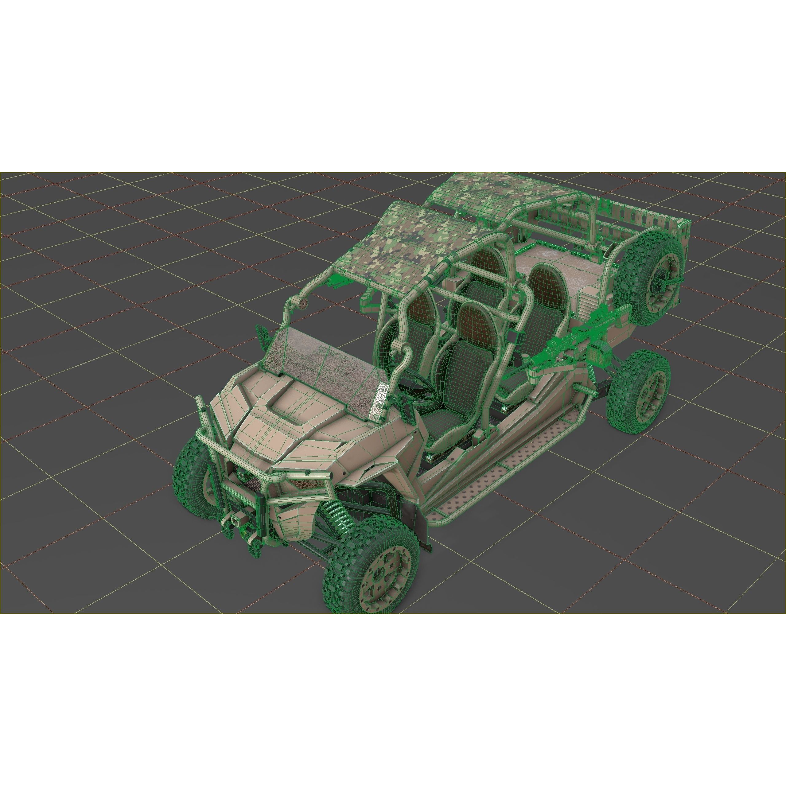Polaris RMZR D4 - Low-Poly Game-Ready 3D Model - View 24