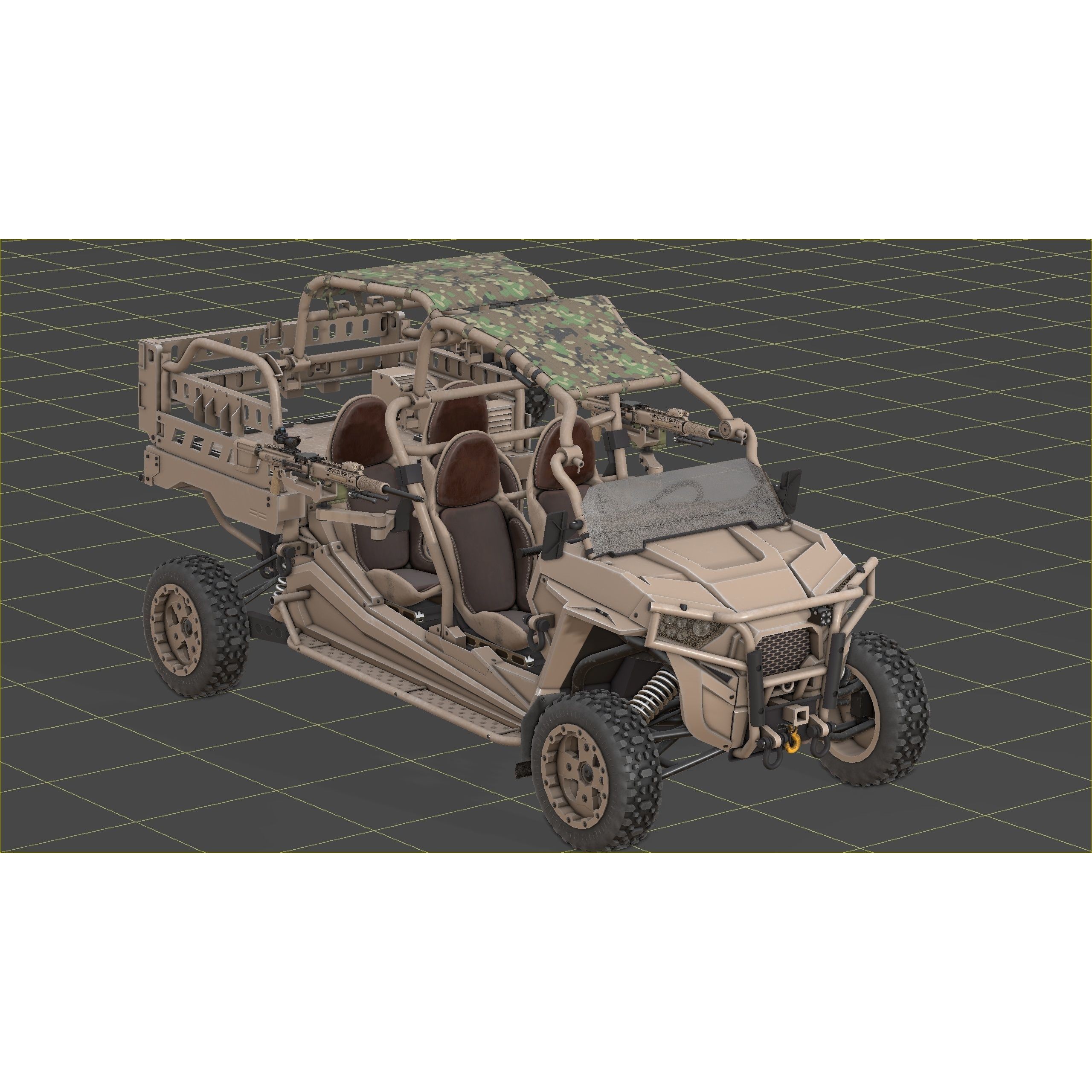 Polaris RMZR D4 - Low-Poly Game-Ready 3D Model - View 25
