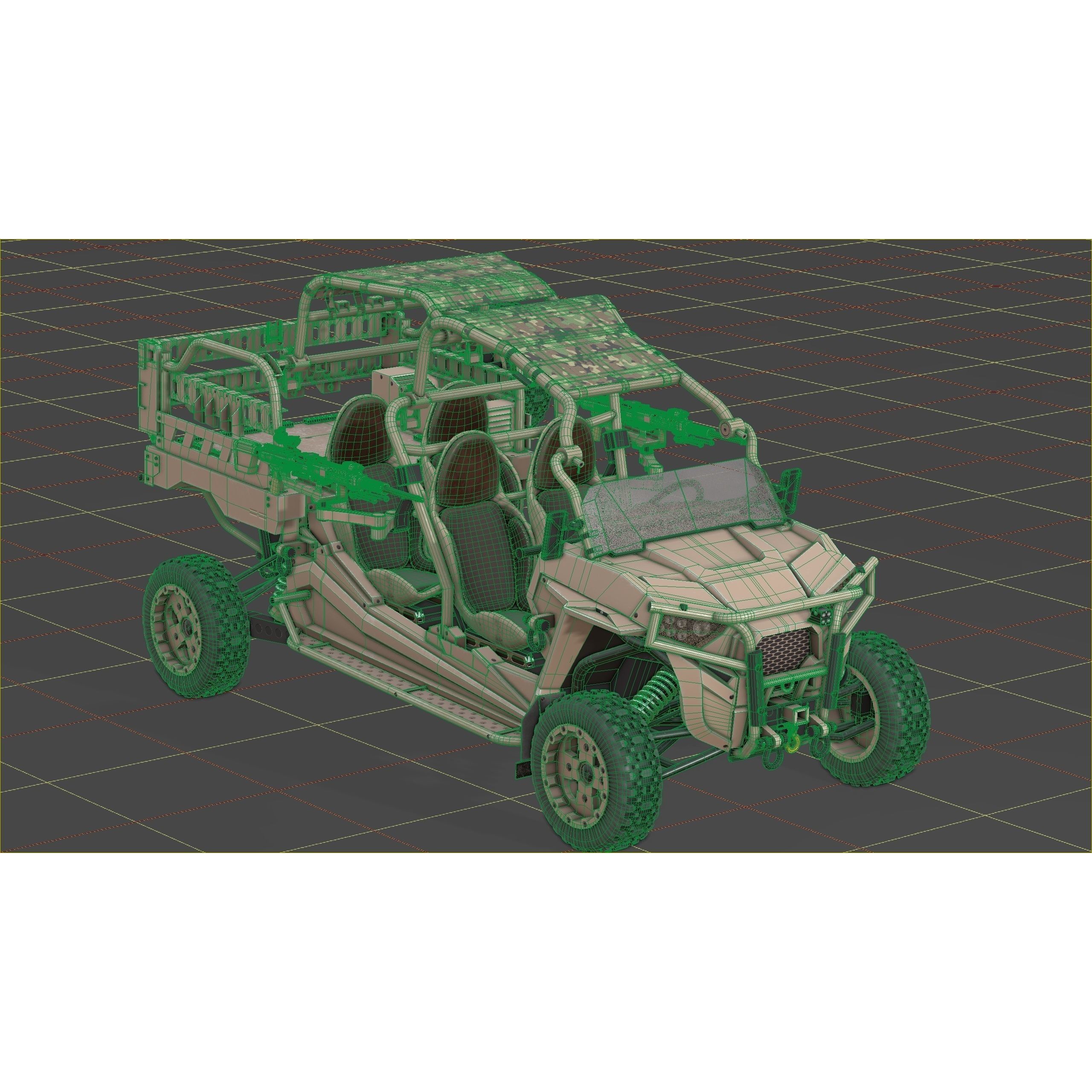 Polaris RMZR D4 - Low-Poly Game-Ready 3D Model - View 26