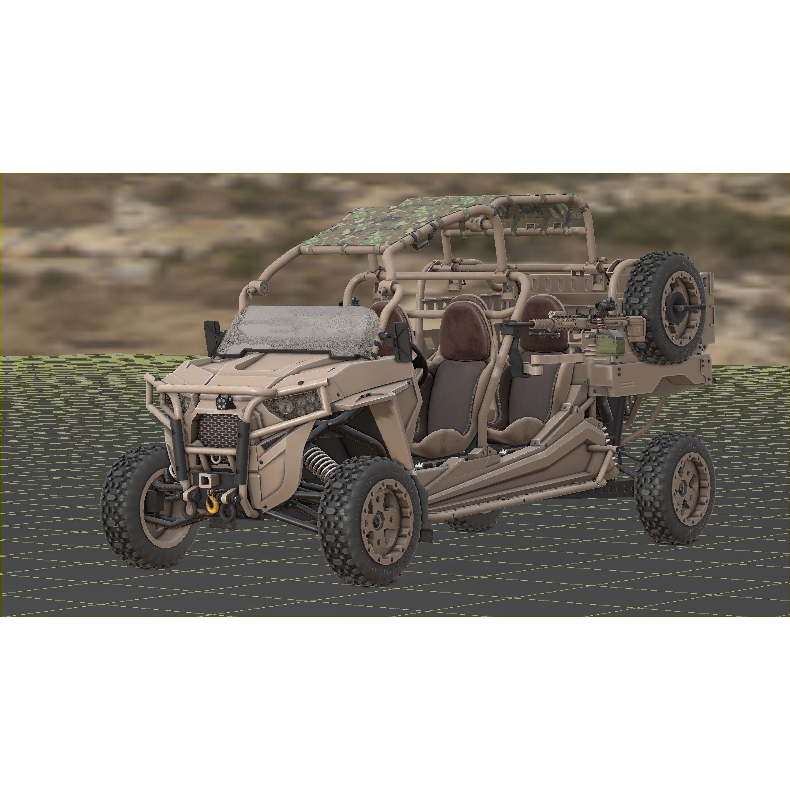 Polaris RMZR D4 - Low-Poly Game-Ready 3D Model - View 3