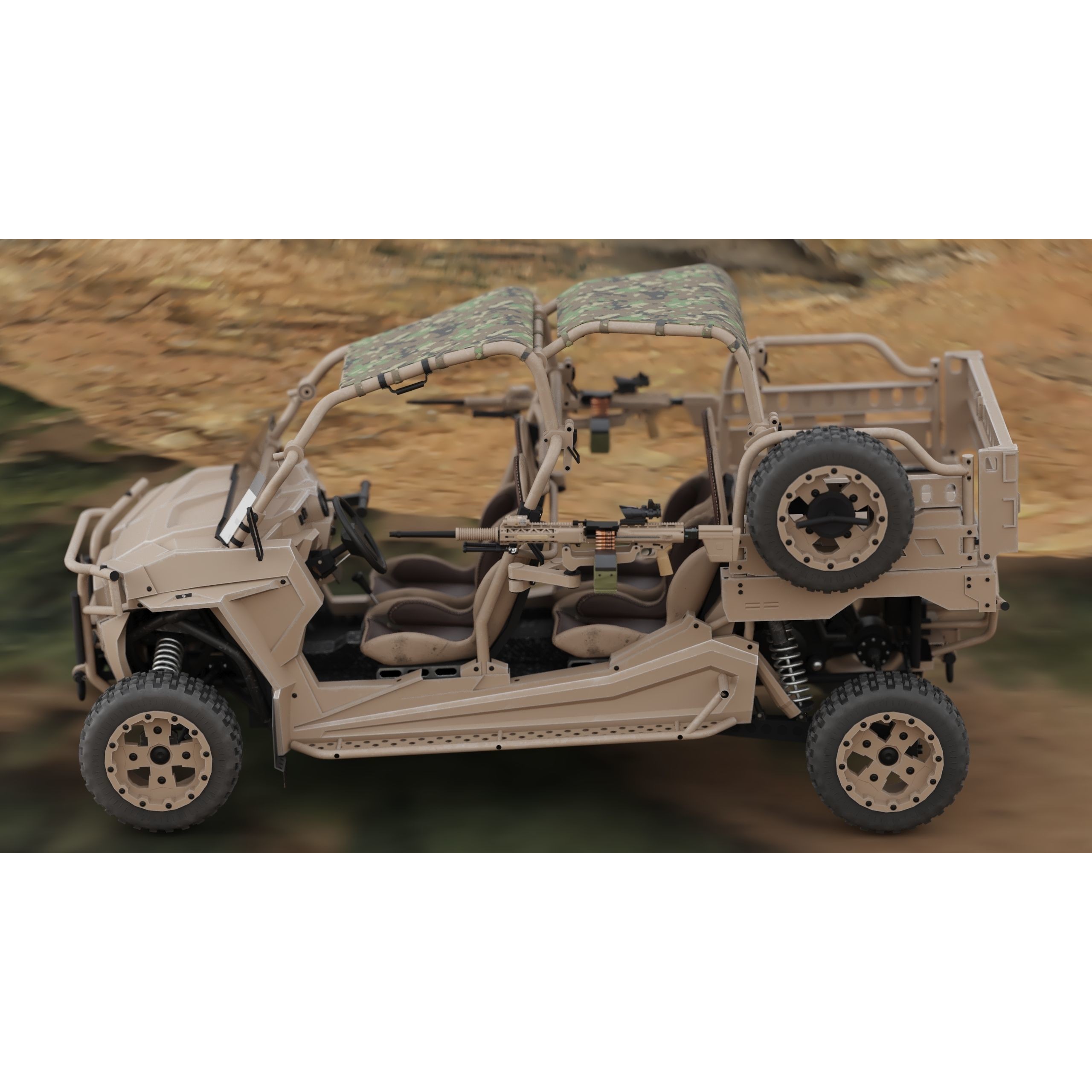 Polaris RMZR D4 - Low-Poly Game-Ready 3D Model - View 35