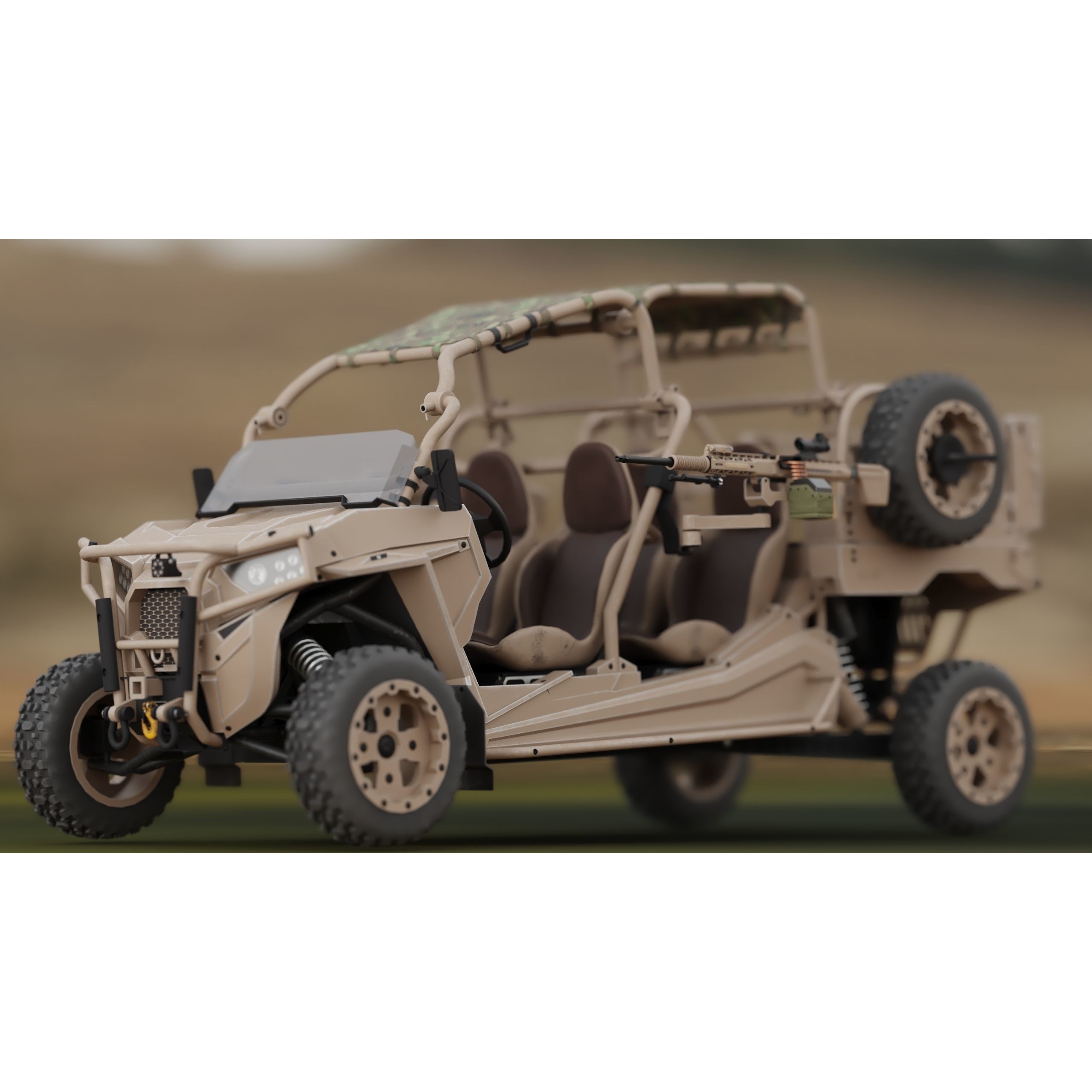 Polaris RMZR D4 - Low-Poly Game-Ready 3D Model - View 36