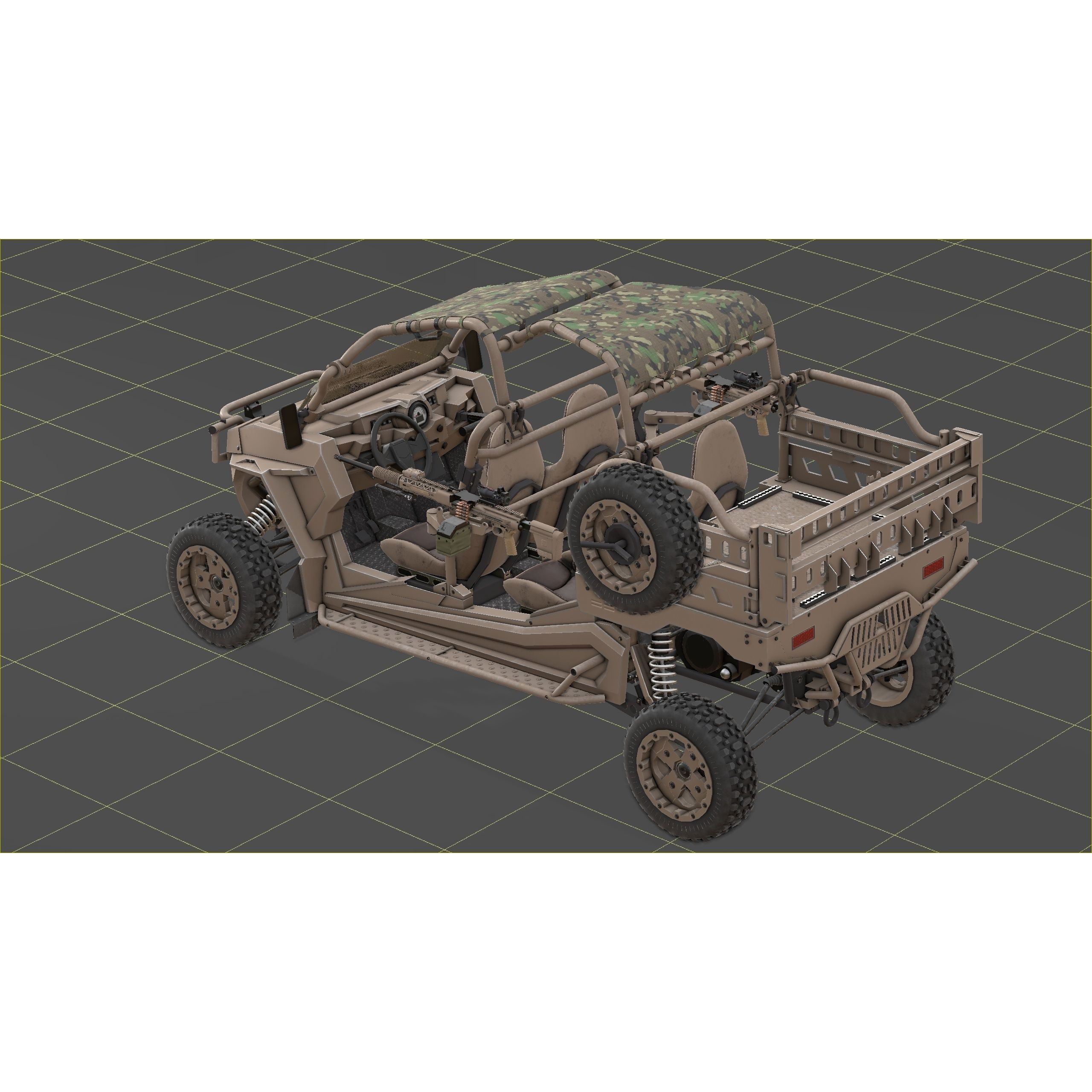 Polaris RMZR D4 - Low-Poly Game-Ready 3D Model - View 5