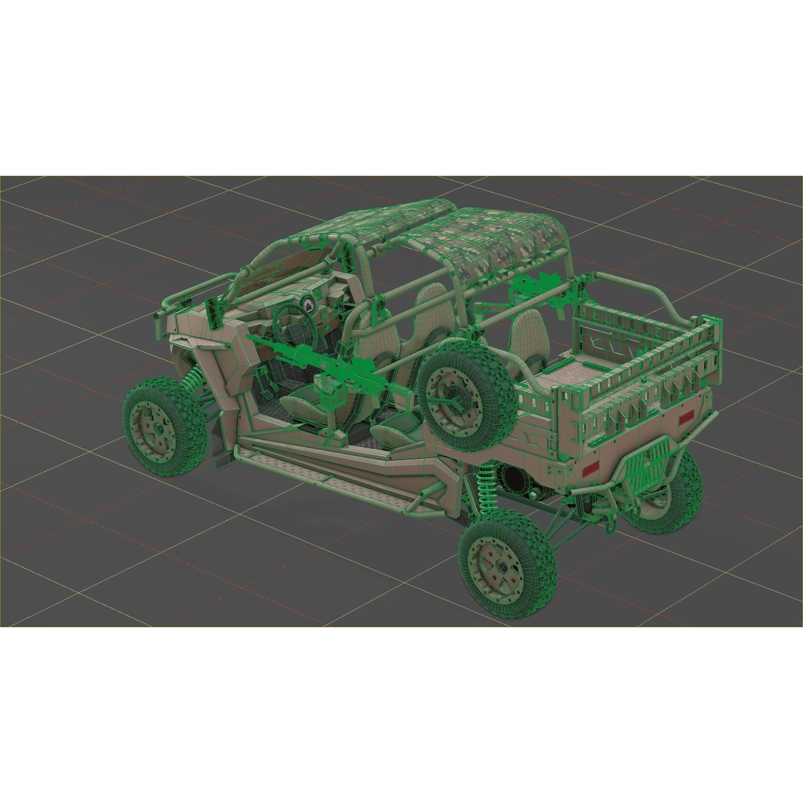 Polaris RMZR D4 - Low-Poly Game-Ready 3D Model - View 6