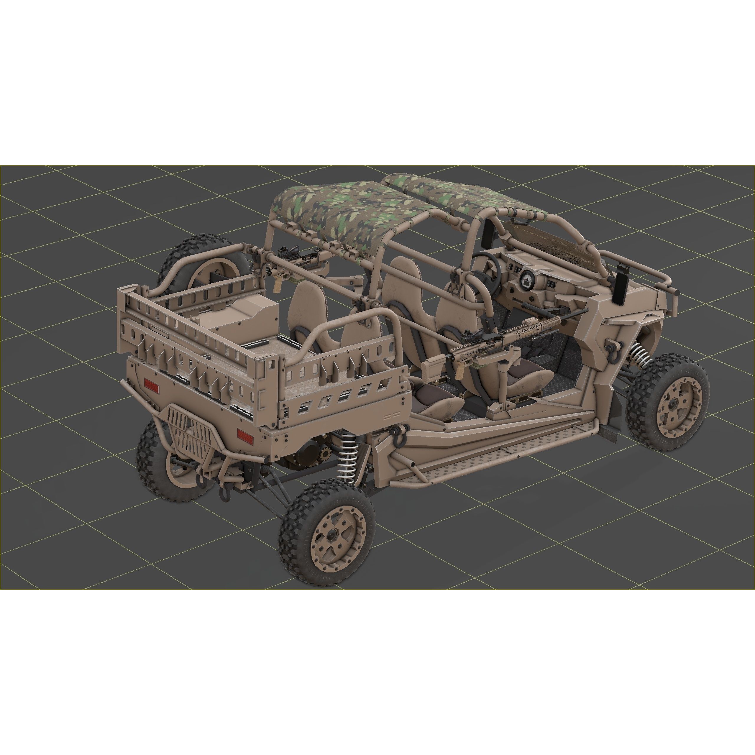 Polaris RMZR D4 - Low-Poly Game-Ready 3D Model - View 7