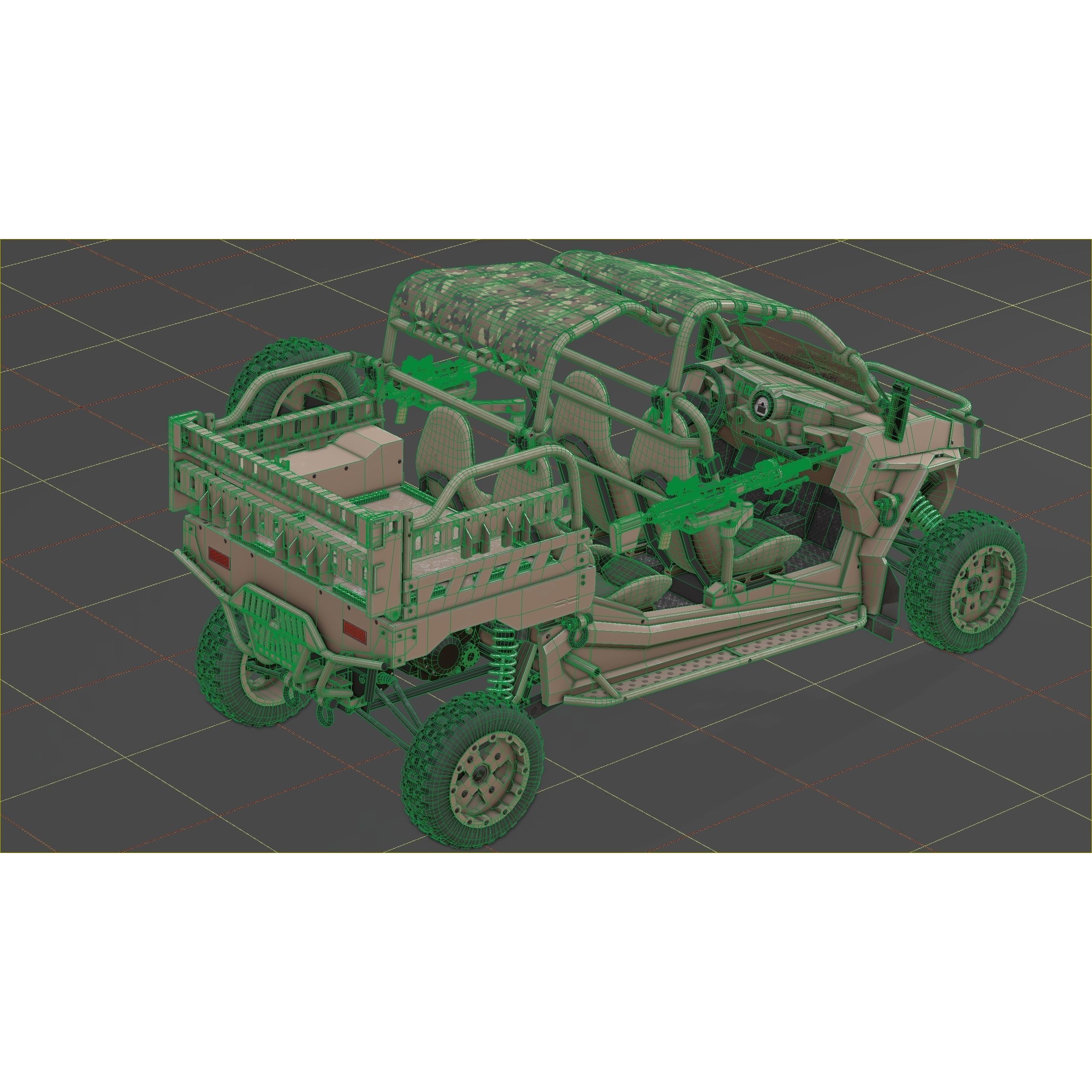 Polaris RMZR D4 - Low-Poly Game-Ready 3D Model - View 8