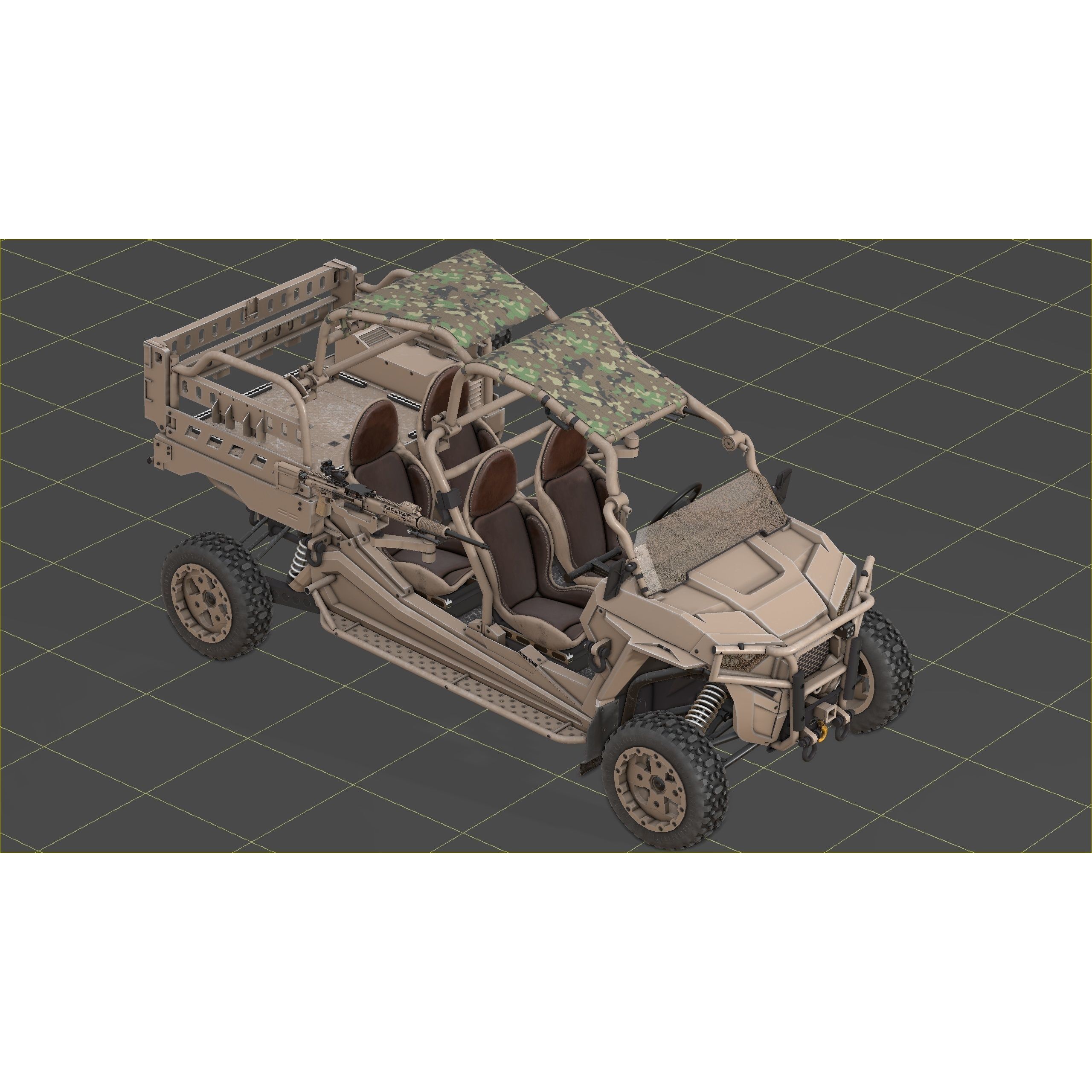 Polaris RMZR D4 - Low-Poly Game-Ready 3D Model - View 9