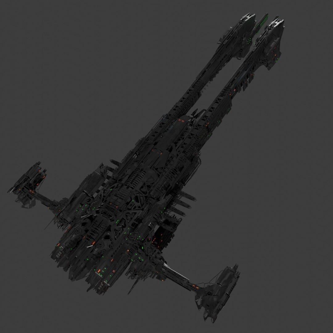 Large Spacecraft 3D Model – High Poly PBR Asset for Animation - View 15