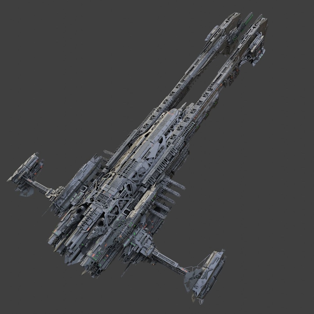 Large Spacecraft 3D Model – High Poly PBR Asset for Animation - View 18